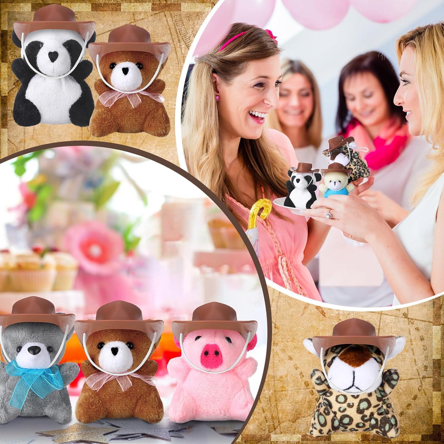 20 Mini Juguetes de Peluche Vaquero con Sombreros - Blueweenly