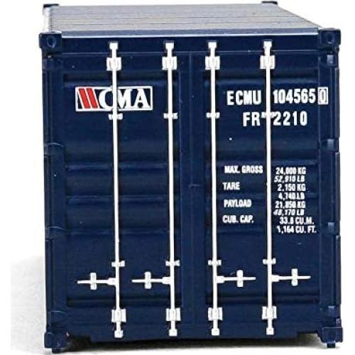 Contenedor Corrugado 20' Walthers CMA Azul Blanco Rojo