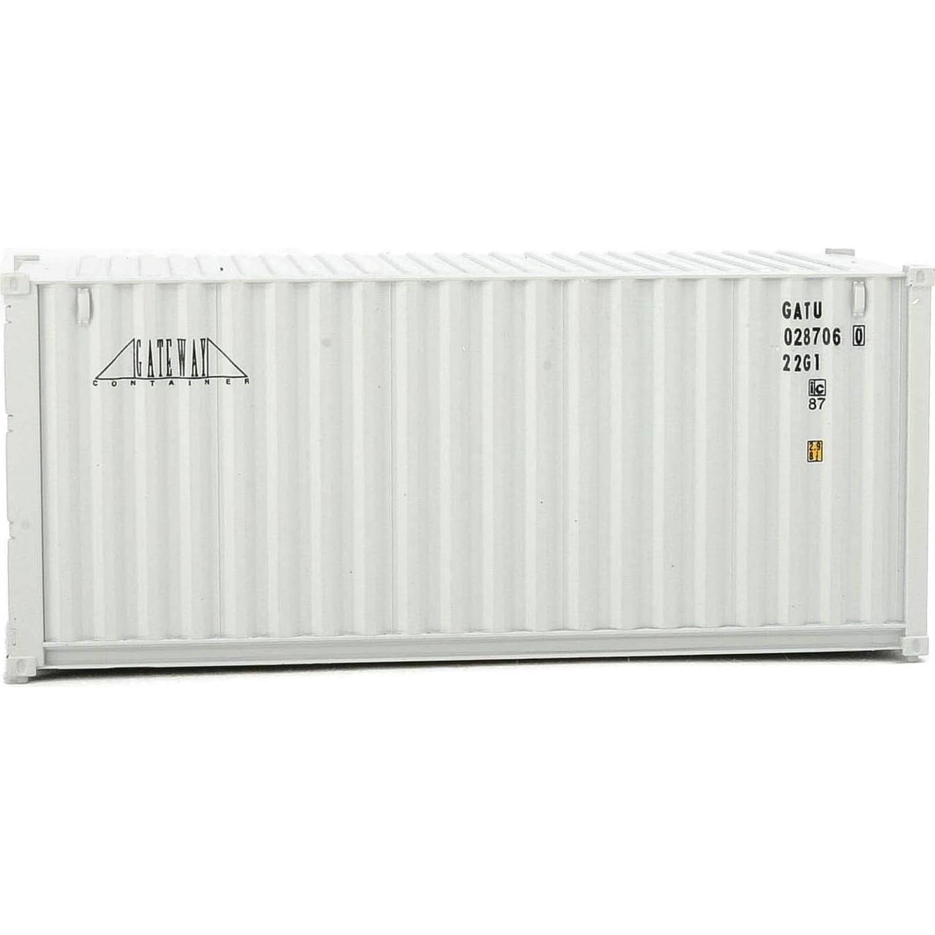 Contenedor Corrugado 20' Walthers Gateway HO Gris