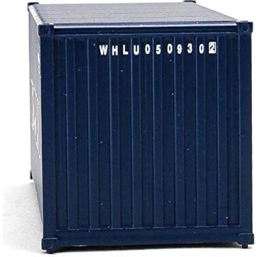 Contenedor Corrugado 20 pies Wan Hai HO 1:87 Azul y Blanco