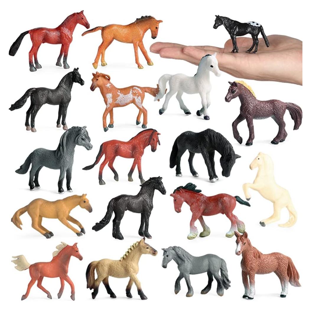 Set de 18 Figuras de Caballos RCOMG - Juguetes Educativos para Niños