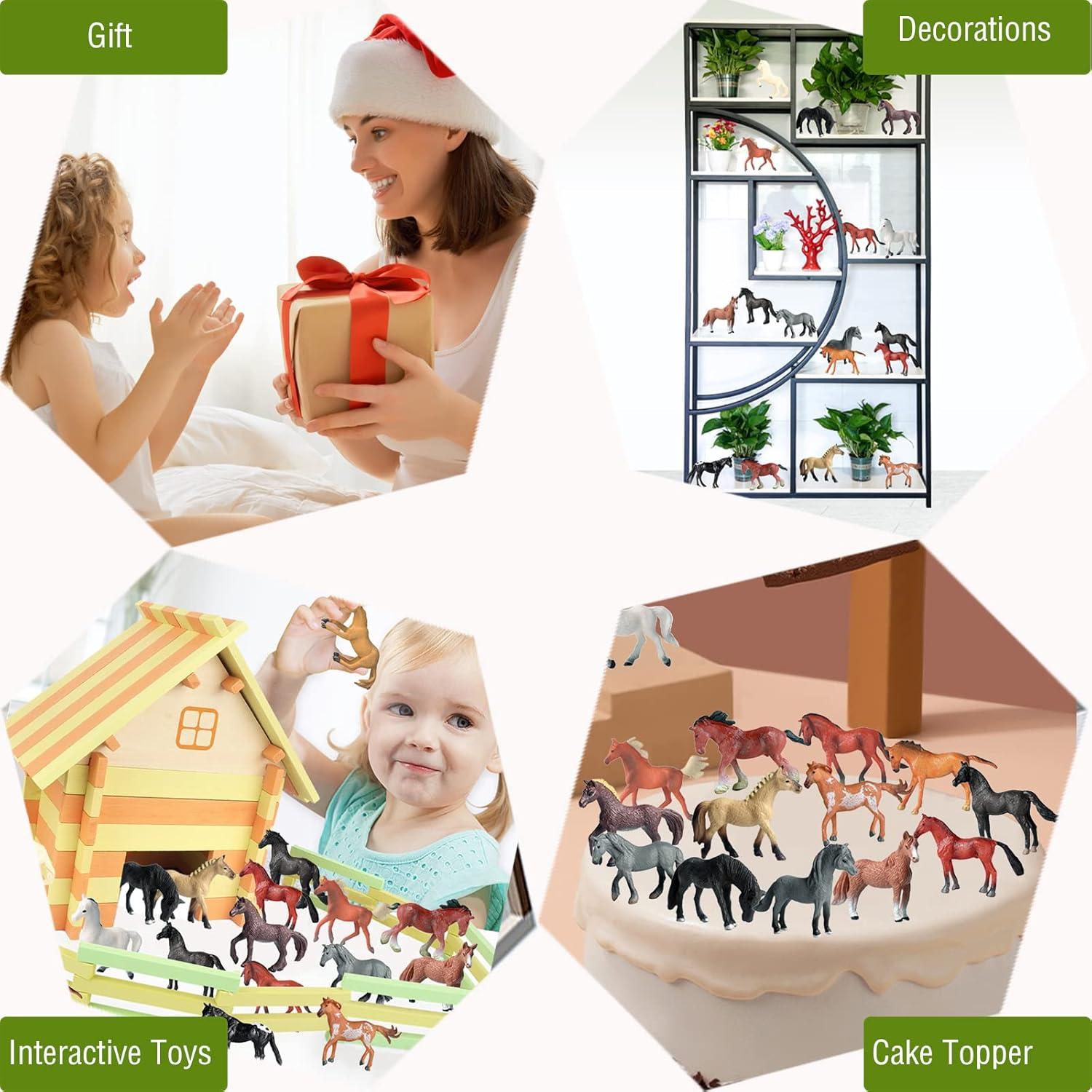 Set de 18 Figuras de Caballos RCOMG - Juguetes Educativos para Niños