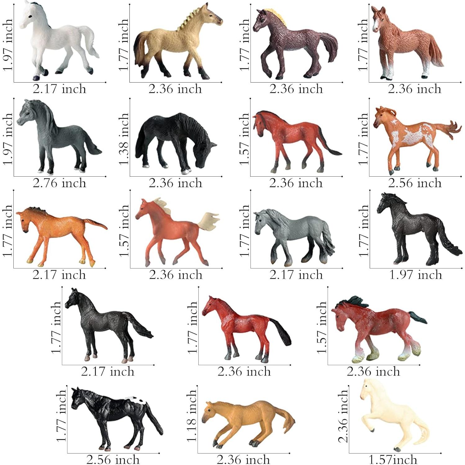 Set de 18 Figuras de Caballos RCOMG - Juguetes Educativos para Niños