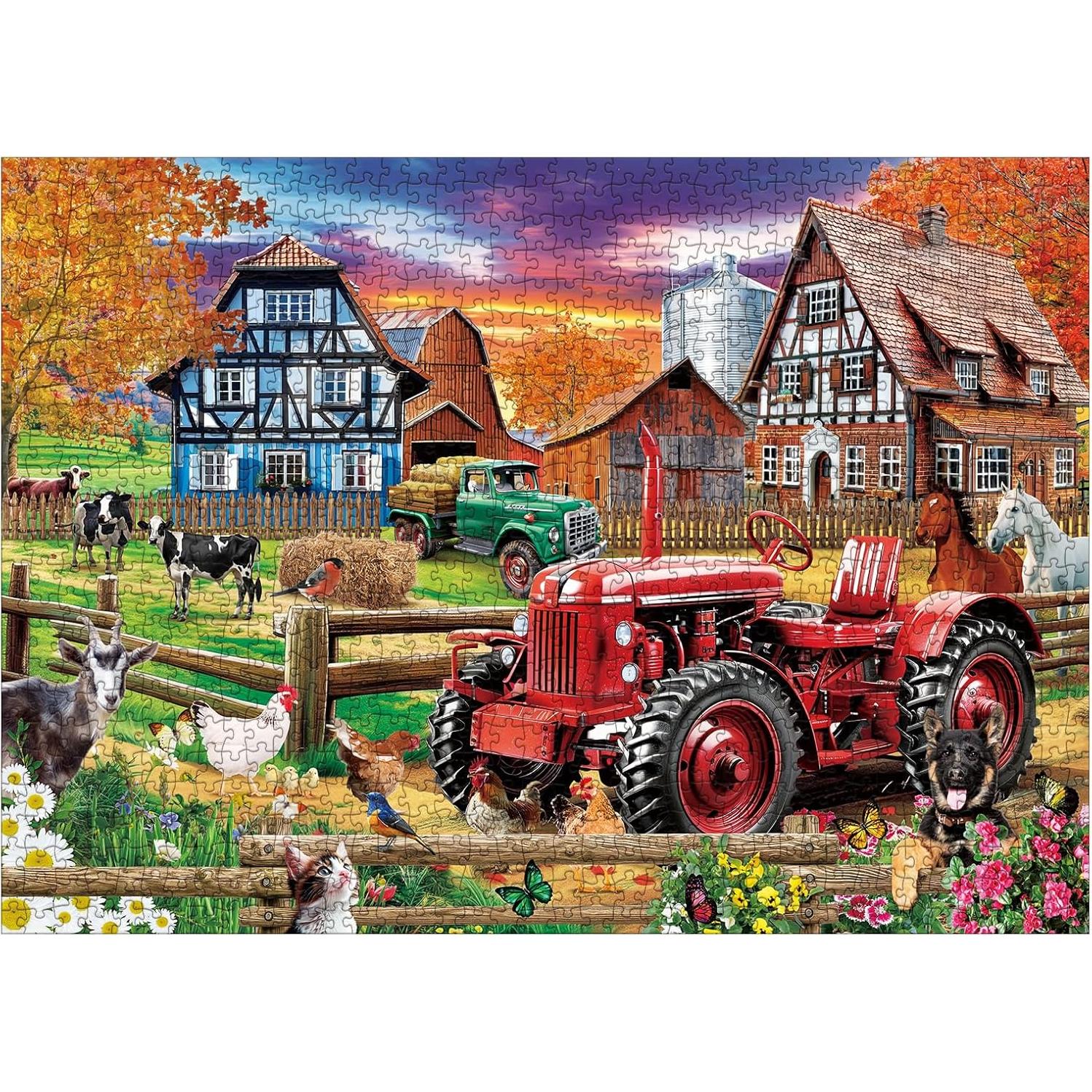 Rompecabezas de Granja Europea Larkipuzz 1000 Piezas HD