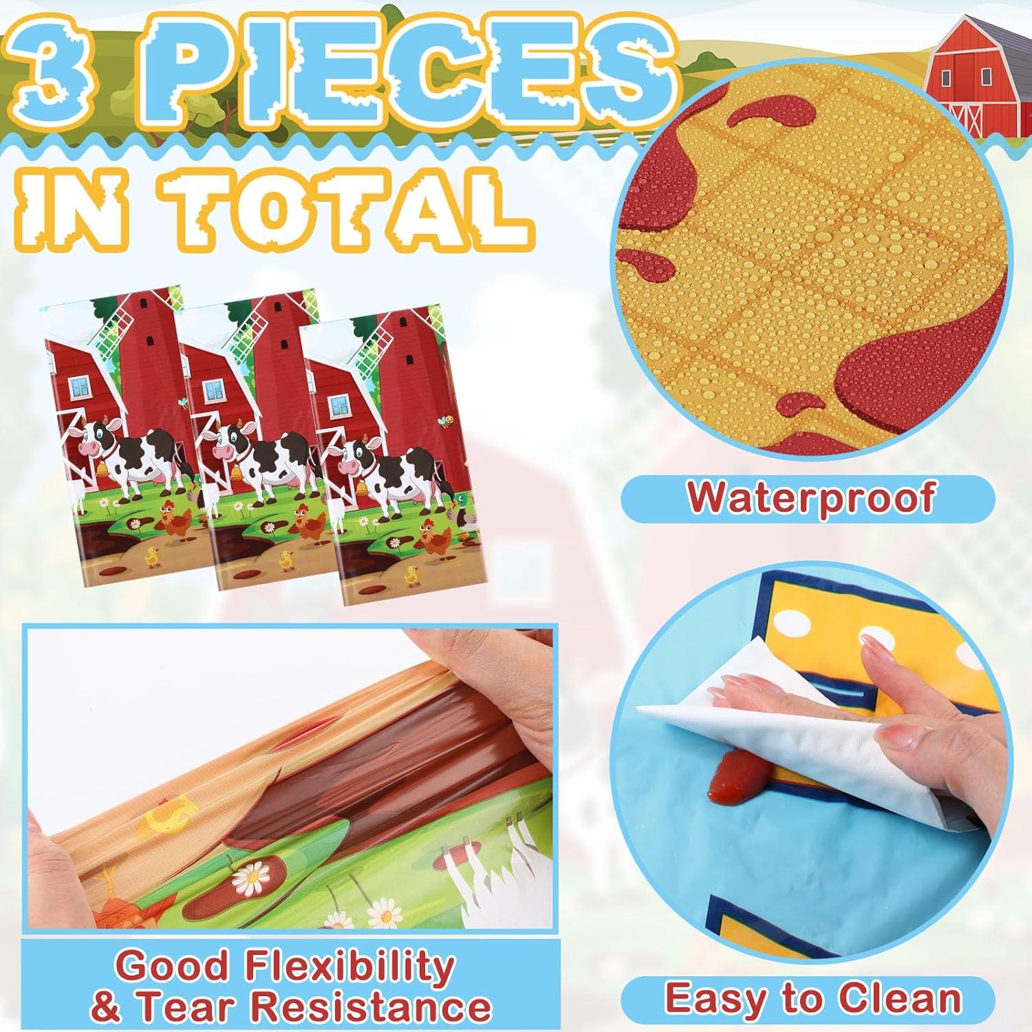 Manteles Rectangulares de Granja VitalCozy - 3 Pcs 137x274 cm