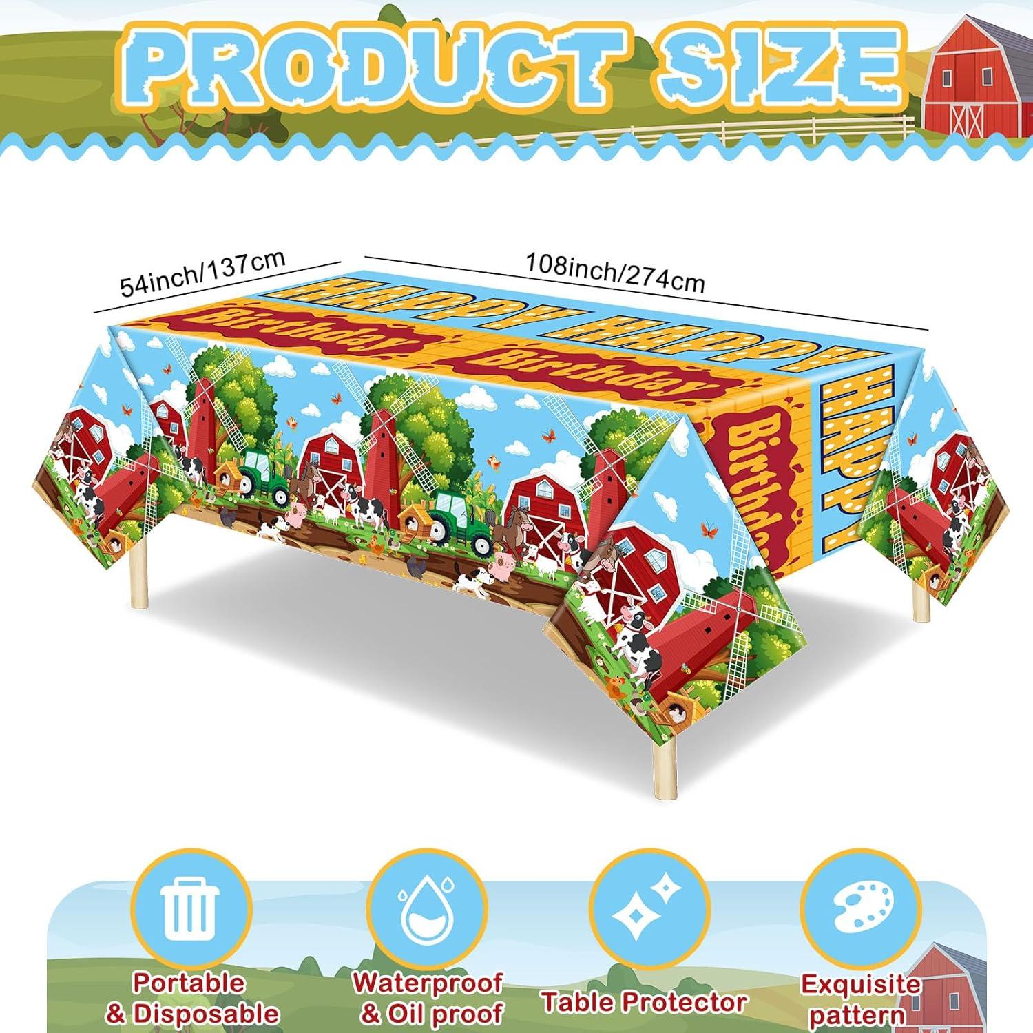 Manteles Rectangulares de Granja VitalCozy - 3 Pcs 137x274 cm