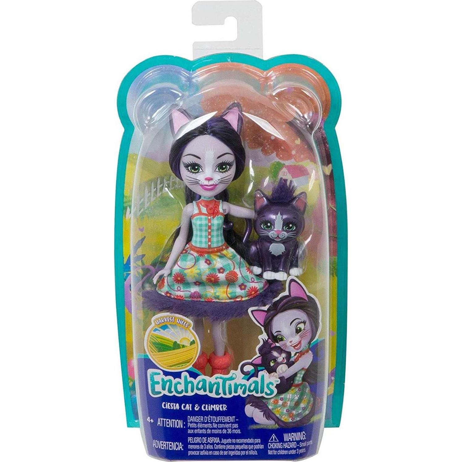 Muñeca Enchantimals Ciesta Cat con Gato Climber 15.24 cm