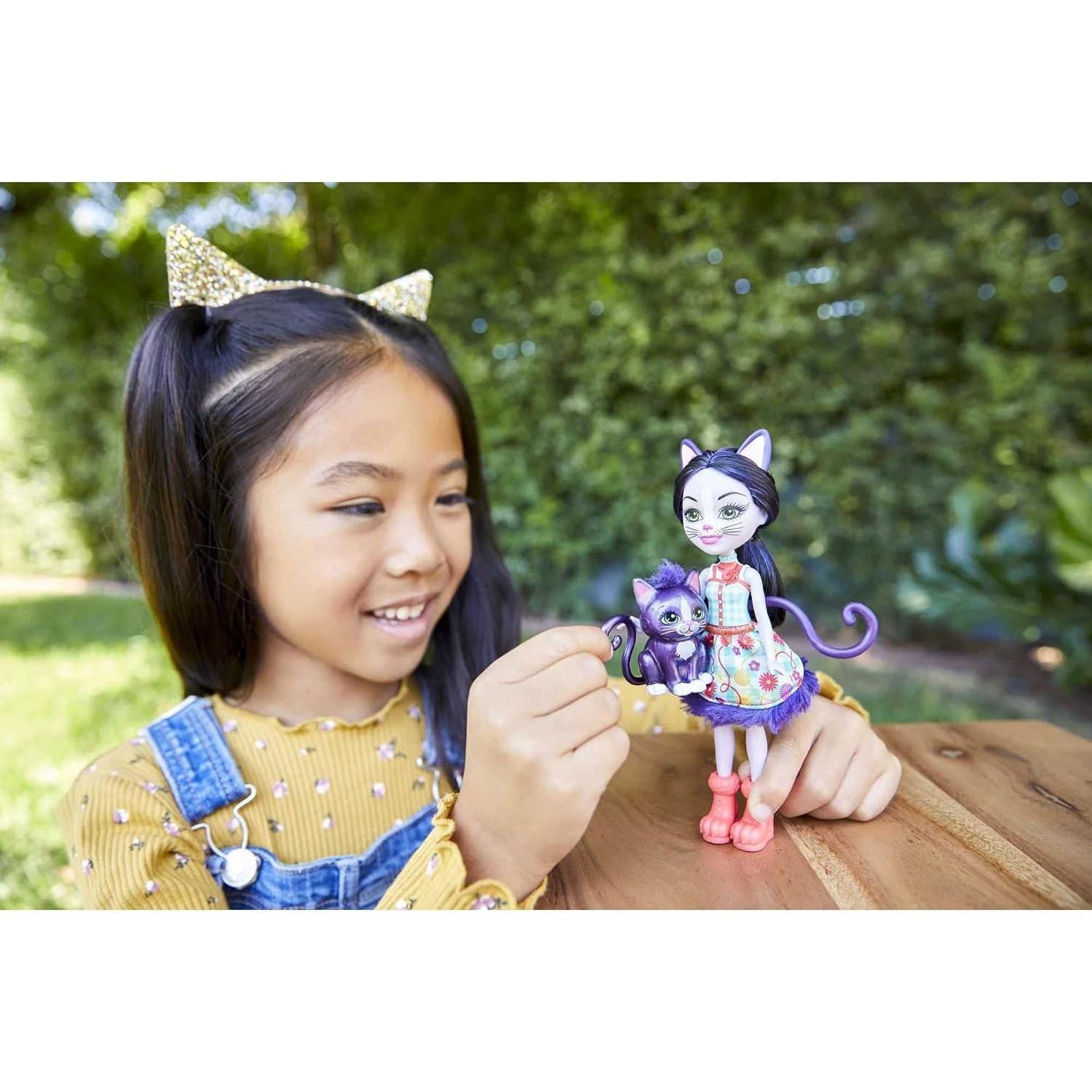 Muñeca Enchantimals Ciesta Cat con Gato Climber 15.24 cm