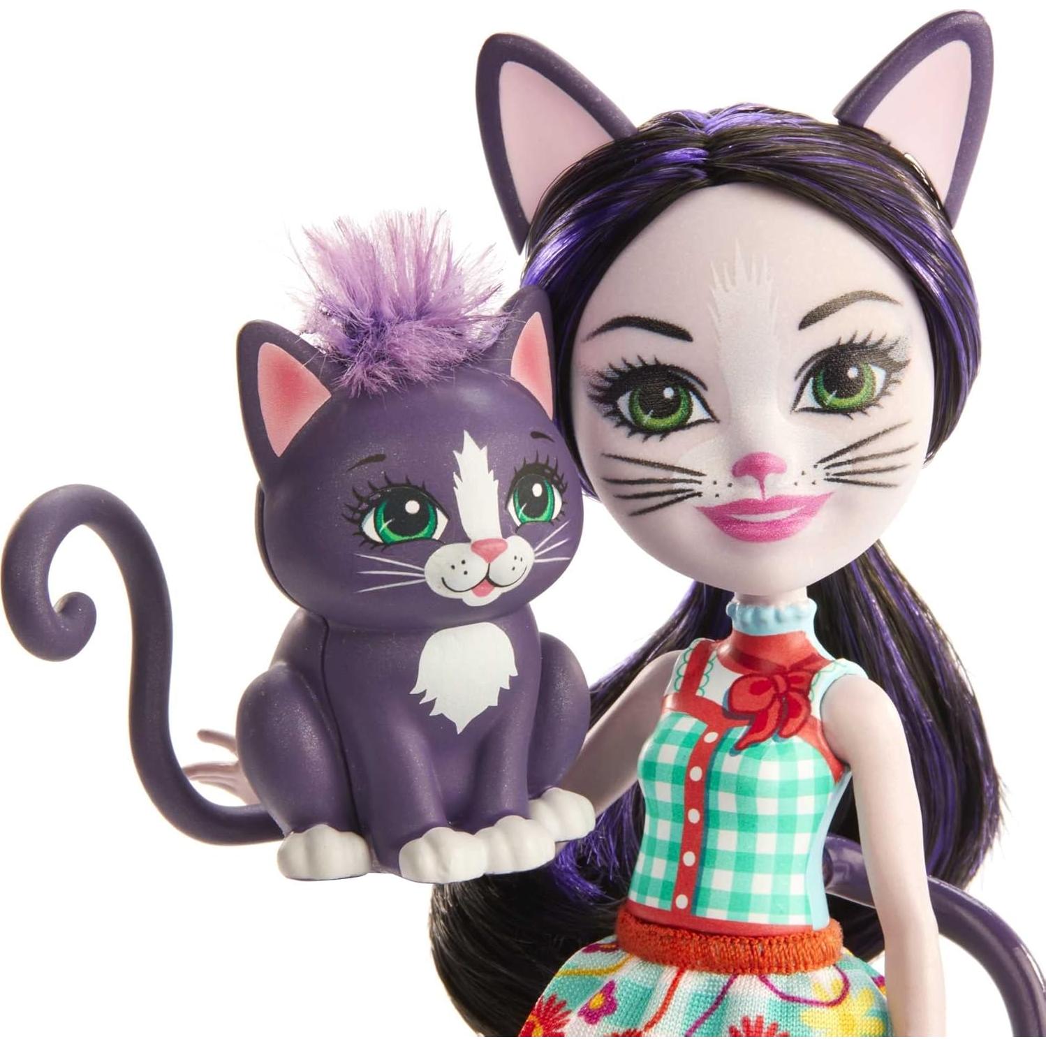 Muñeca Enchantimals Ciesta Cat con Gato Climber 15.24 cm