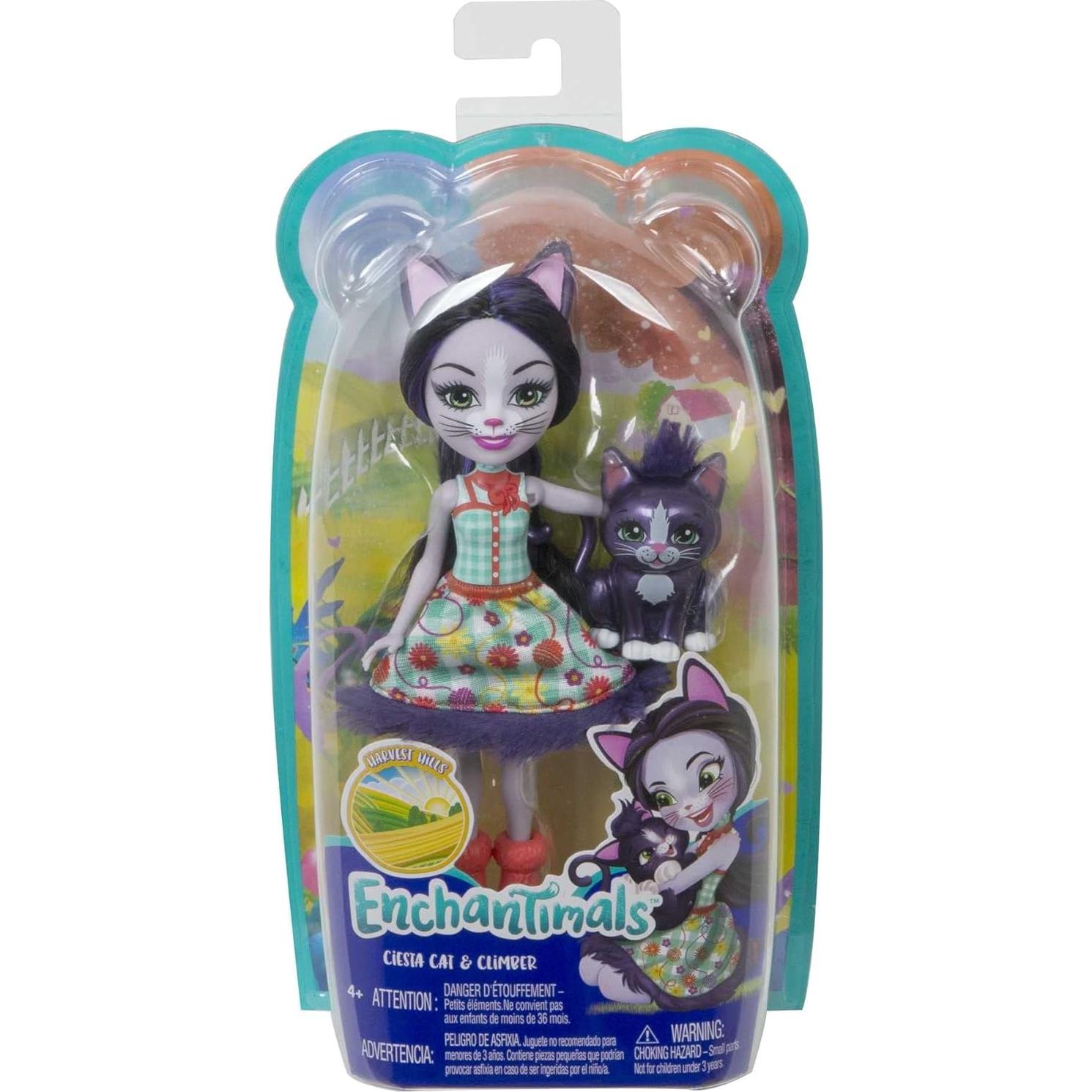 Muñeca Enchantimals Ciesta Cat con Gato Climber 15.24 cm