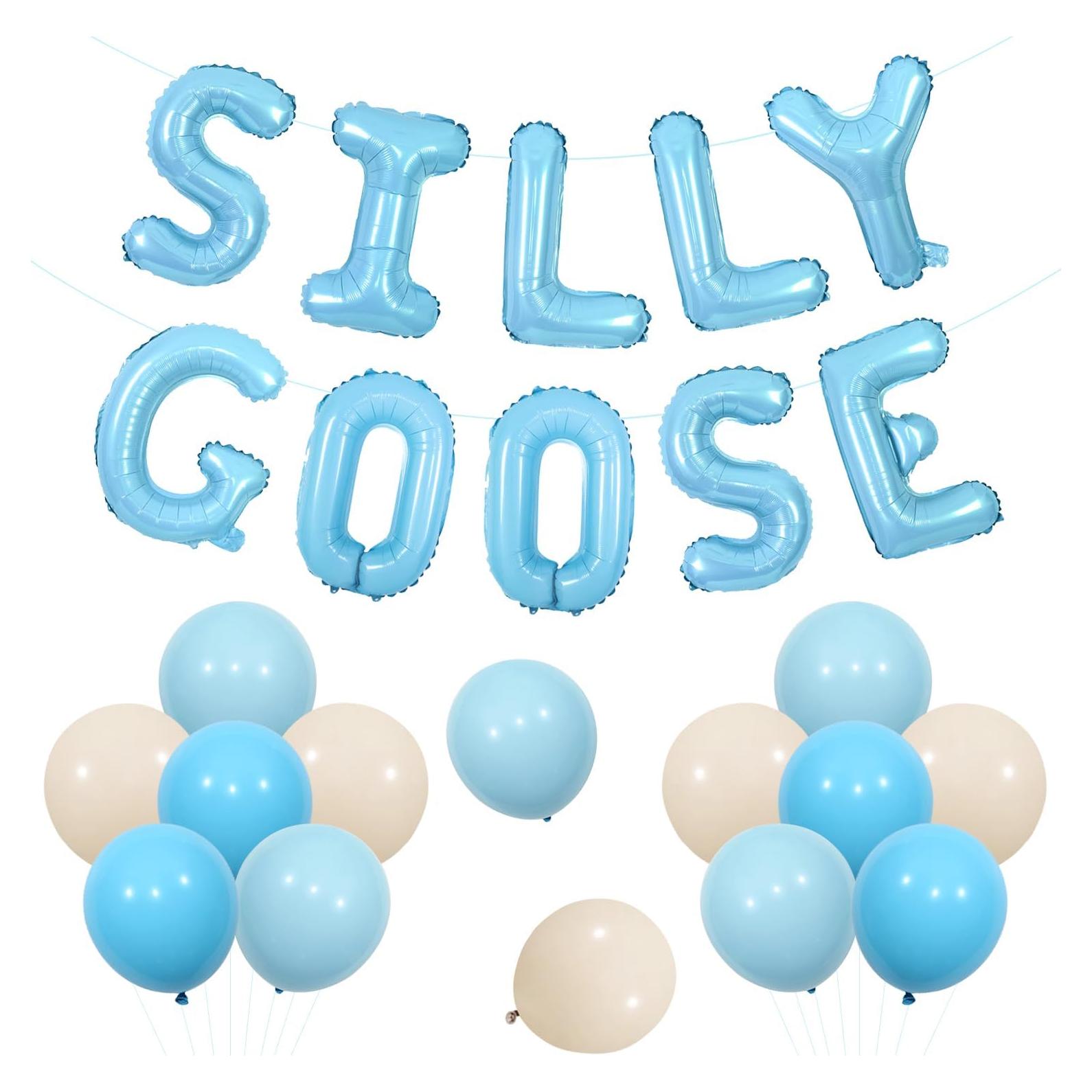 Globos de Aluminio Ganso Tonto Azul - Fiesta Cumpleaños