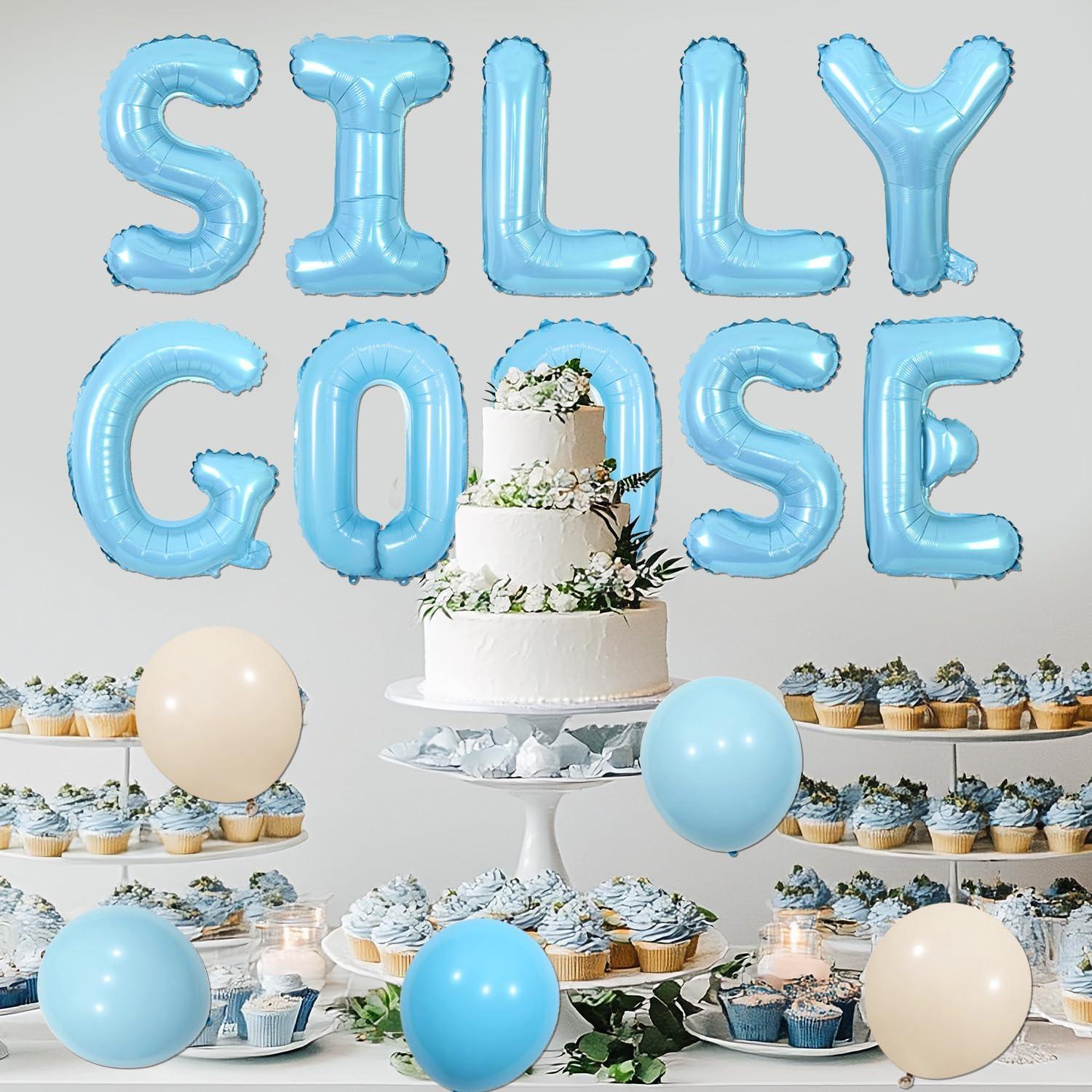 Globos de Aluminio Ganso Tonto Azul - Fiesta Cumpleaños