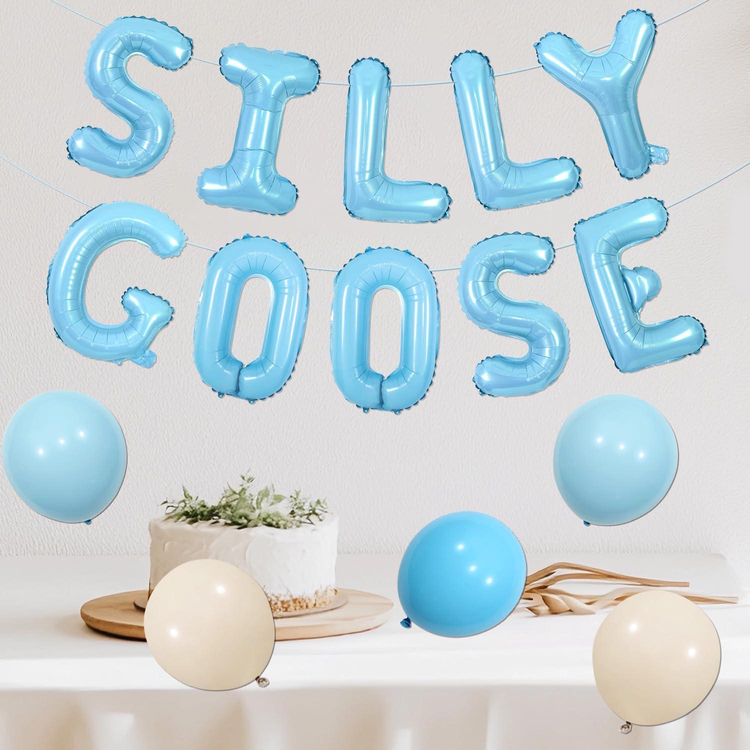 Globos de Aluminio Ganso Tonto Azul - Fiesta Cumpleaños