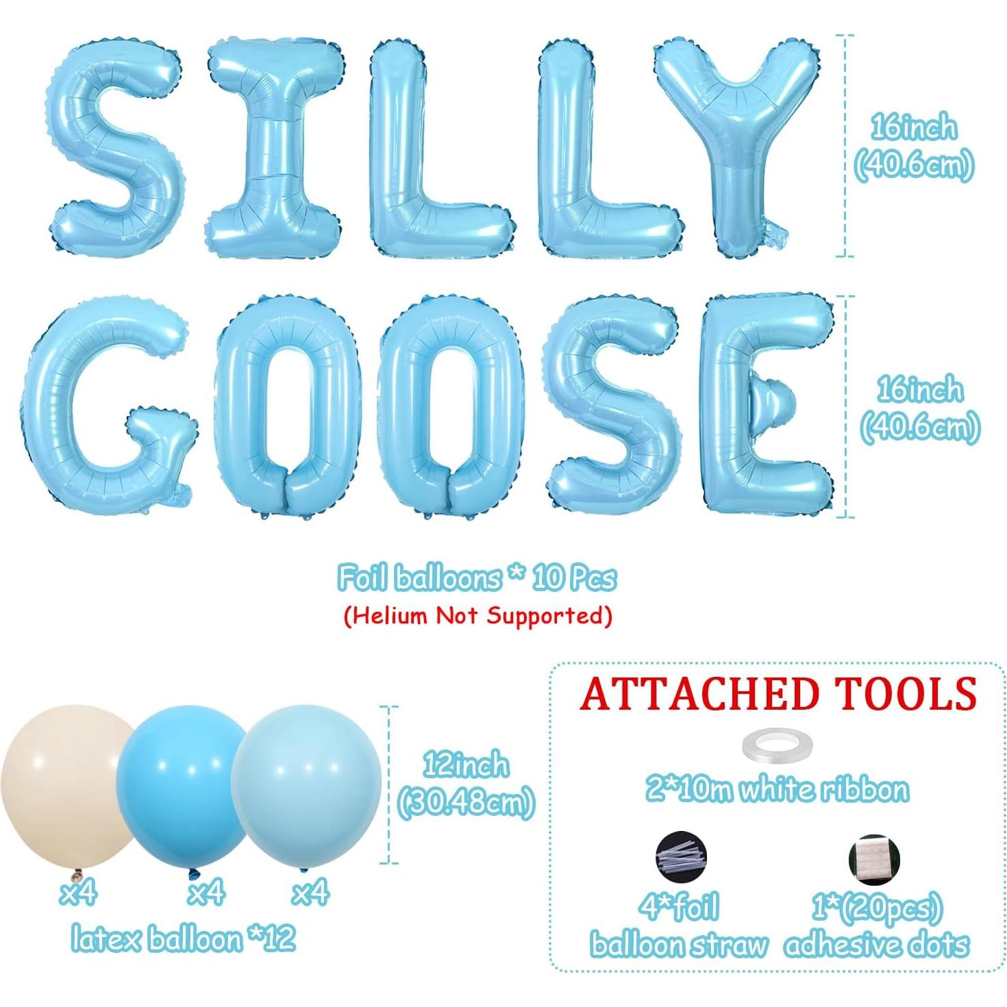 Globos de Aluminio Ganso Tonto Azul - Fiesta Cumpleaños