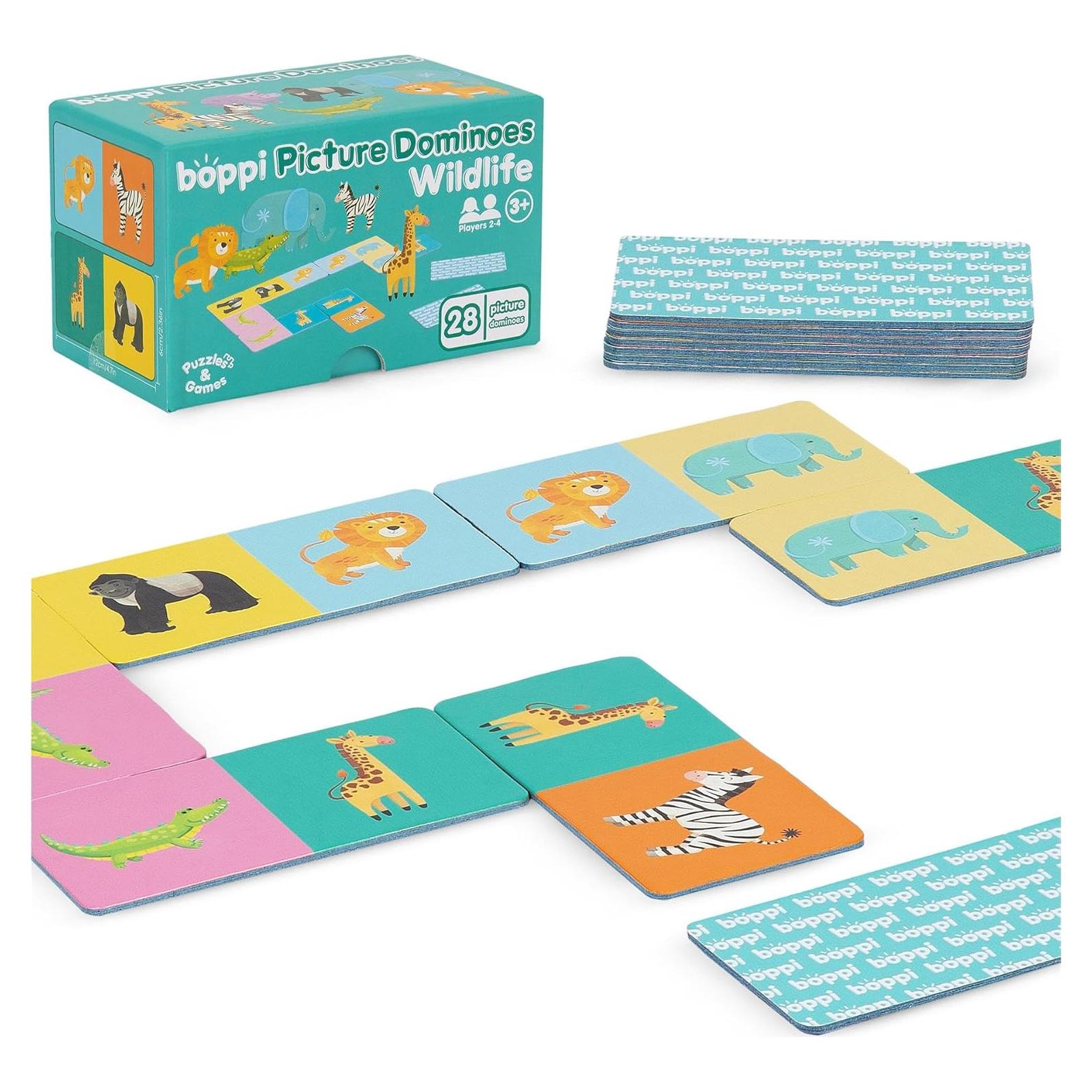 Juego de dominó Boppi para niños - Temática animales salvajes