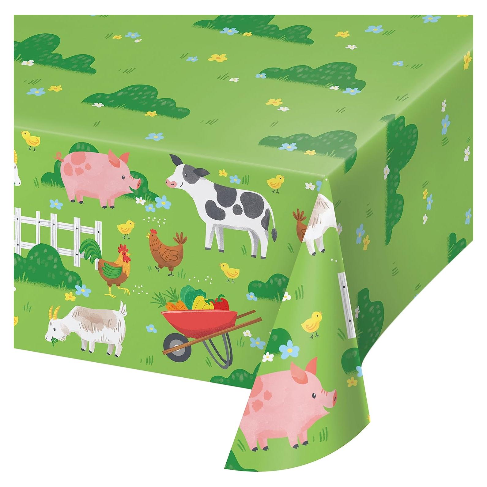 Mantel de Papel de Animales de Granja Trendware 3 Unidades