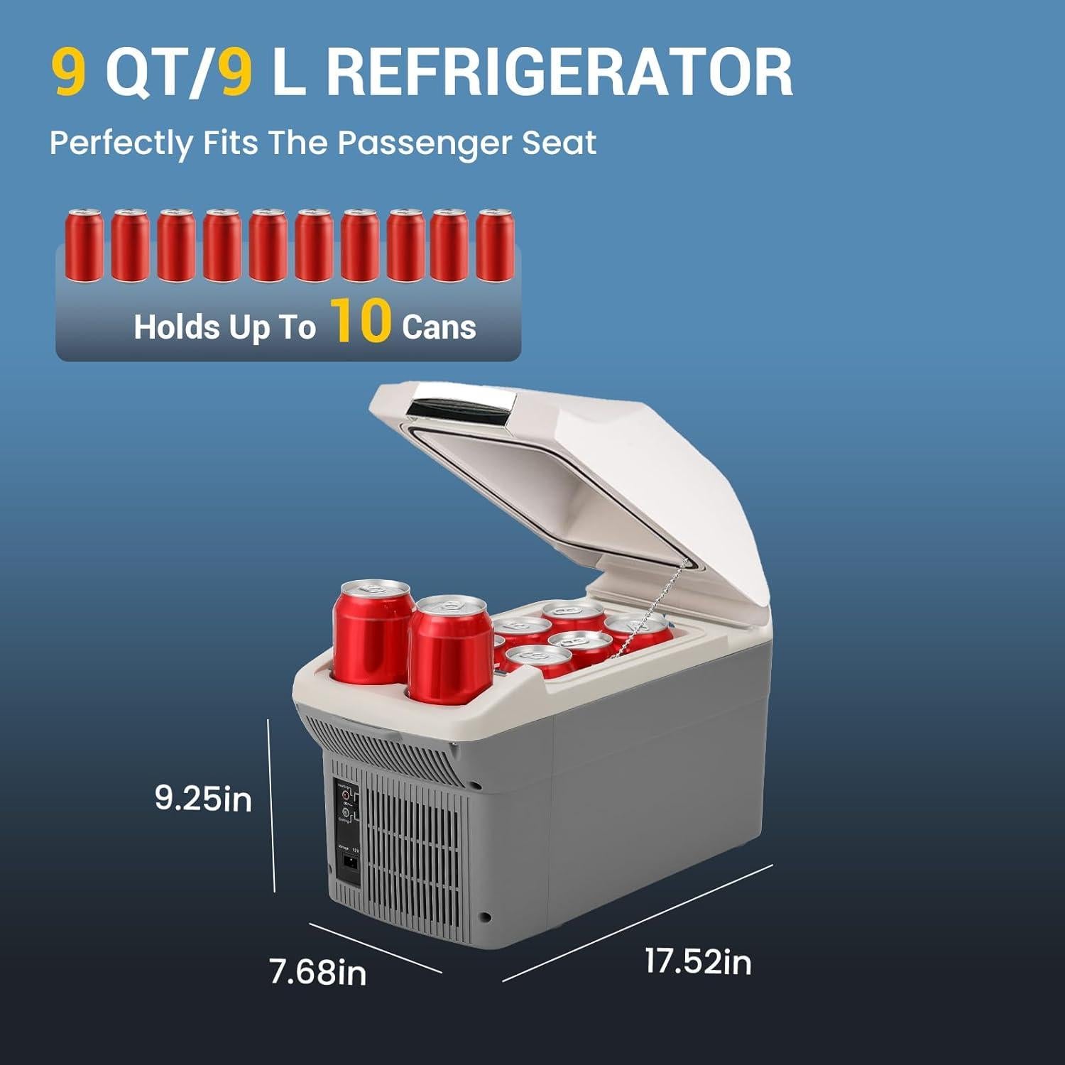 Refrigerador Portátil PUNEDA PN09 9L 12V/110V Doble Función