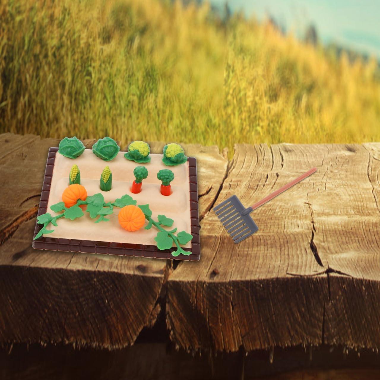 Kit Miniatura de Jardín NUOBESTY con Pala y Rastrillo