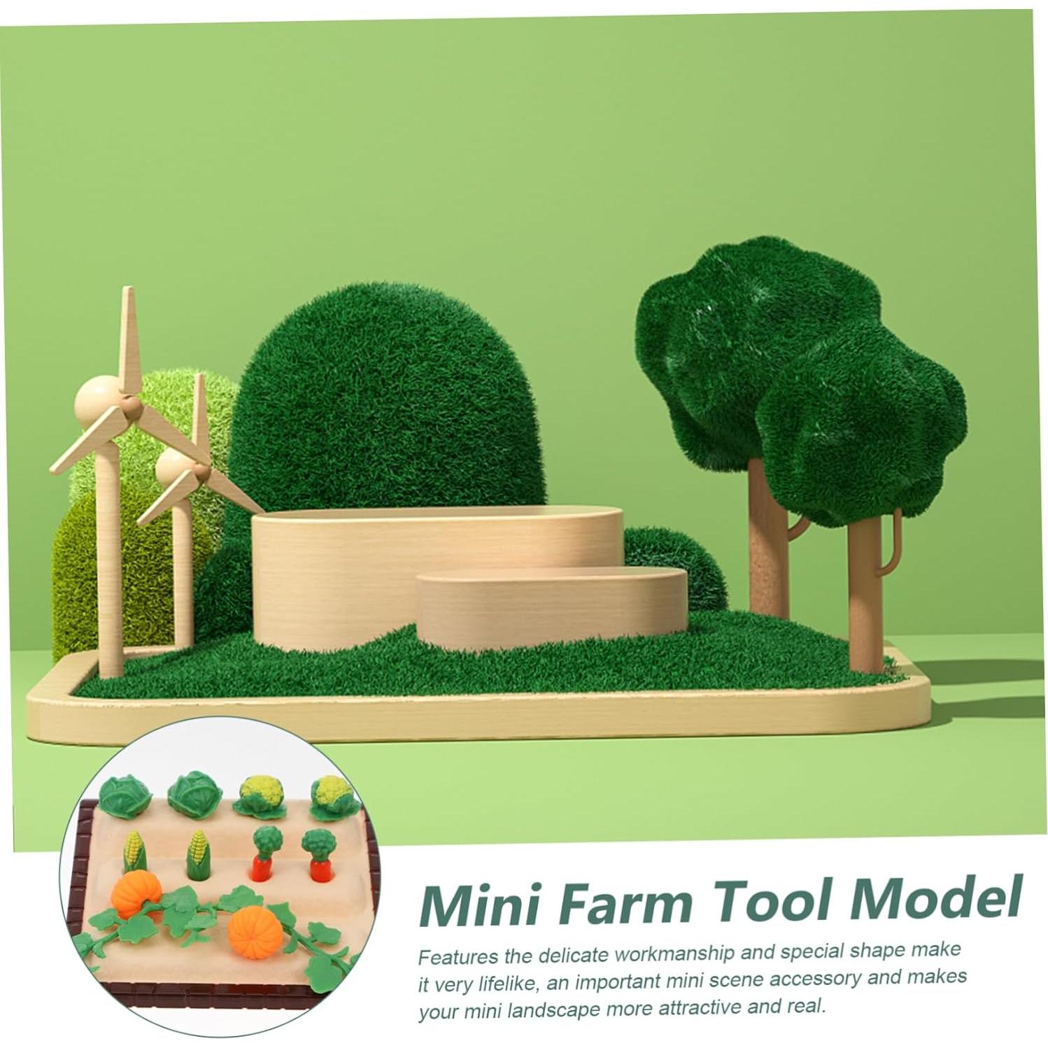 Kit Miniatura de Jardín NUOBESTY con Pala y Rastrillo