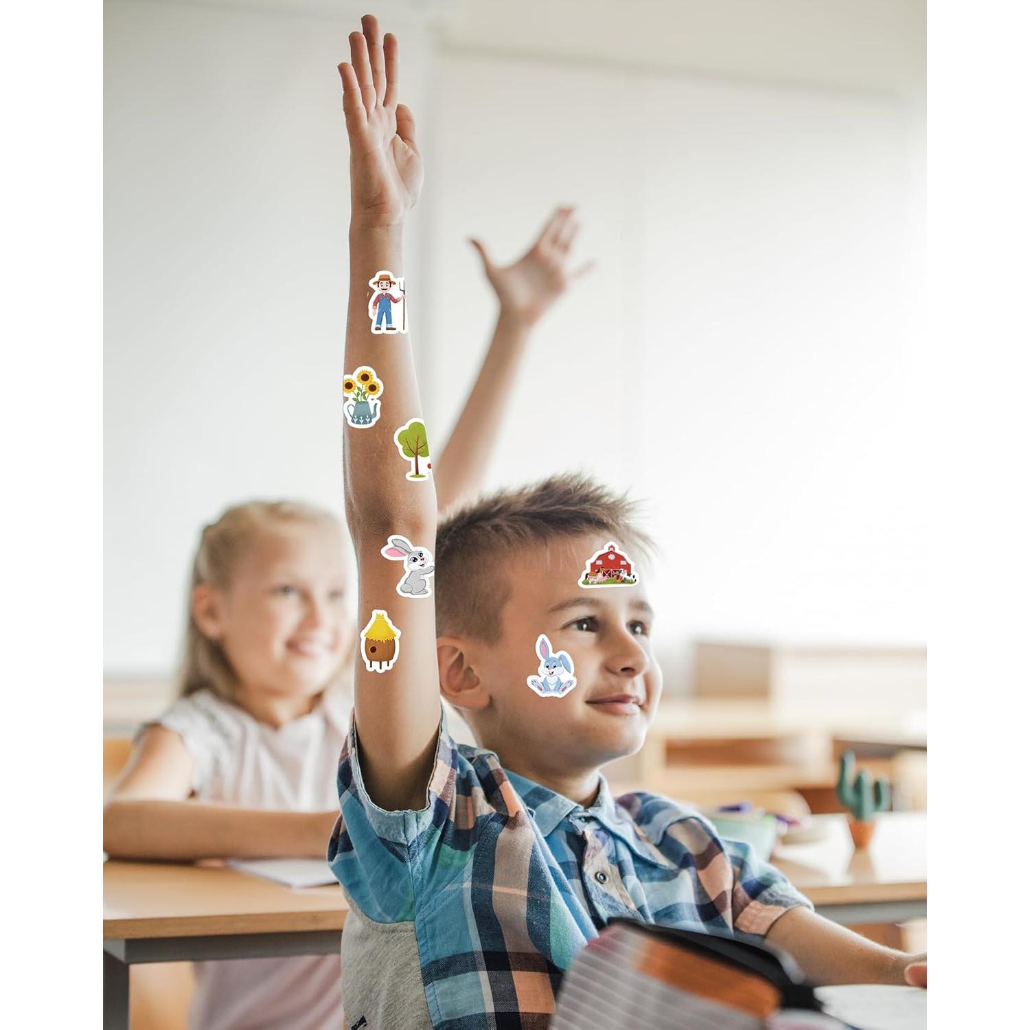 50 Pegatinas de Animales de Granja Spriggenix Reutilizables