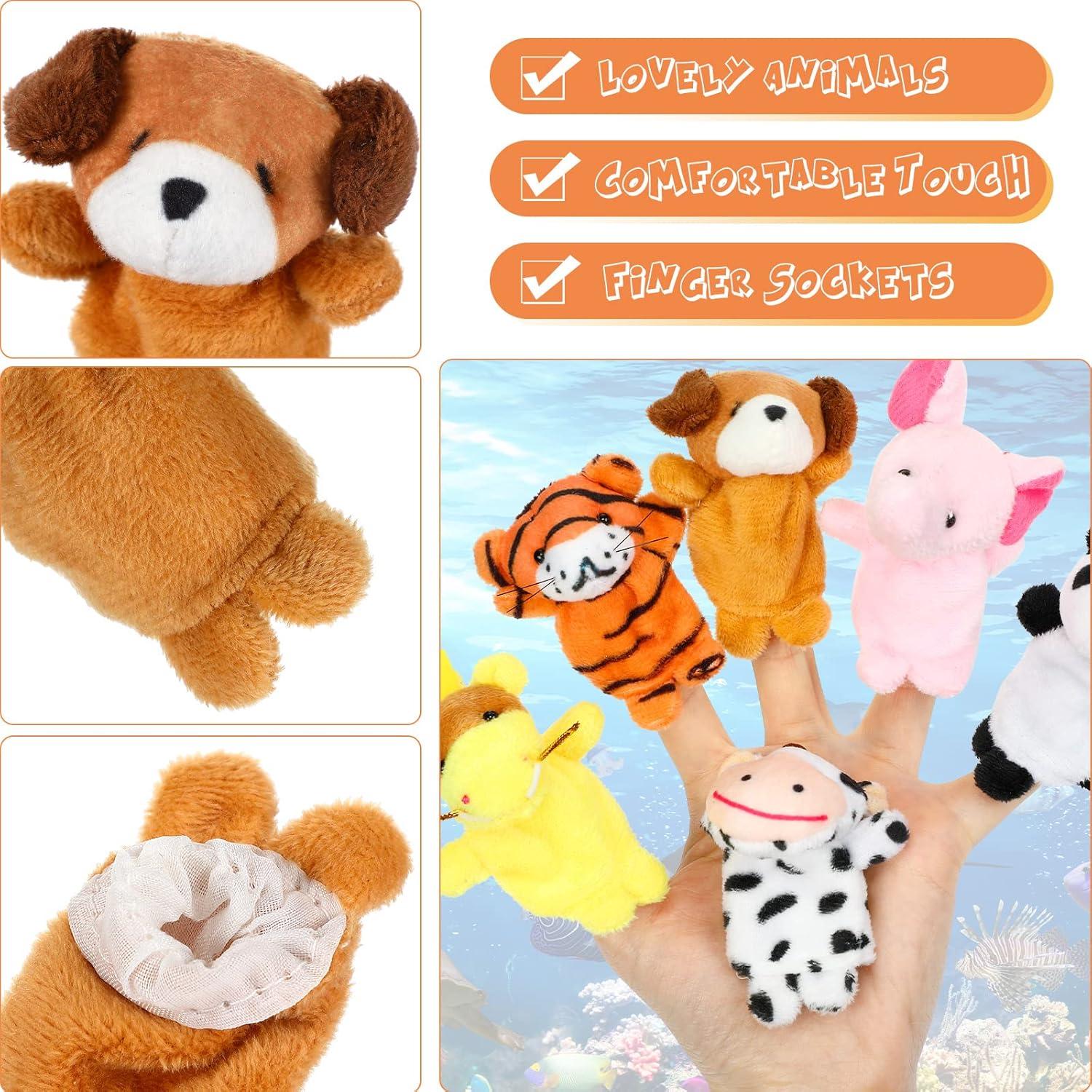 Conjunto de 32 Títeres de Dedo HyDren para Niños - Animales de Peluche
