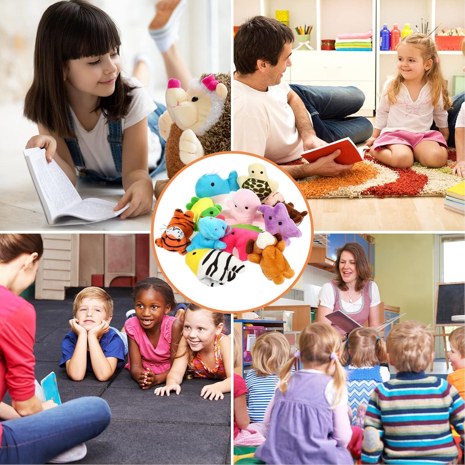 Conjunto de 32 Títeres de Dedo HyDren para Niños - Animales de Peluche