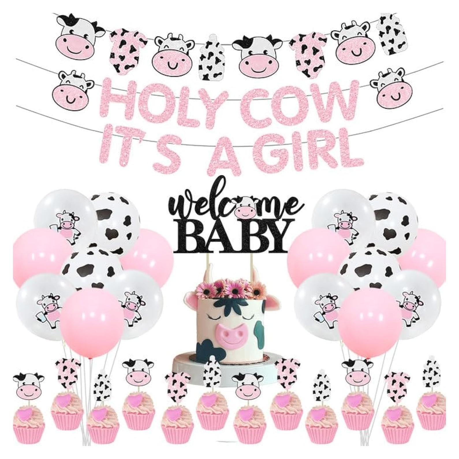 Decoraciones Baby Shower Vaca Cheereveal - Guirnalda y Adornos