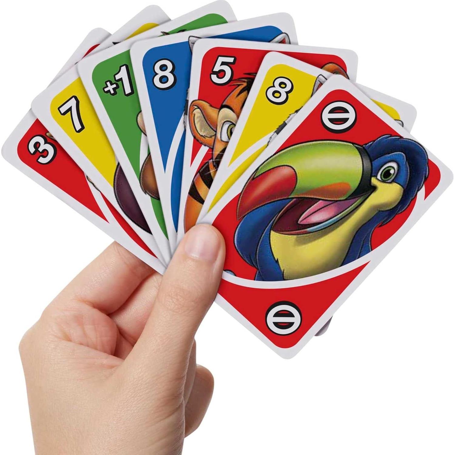 Juego de Cartas UNO Junior Mattel para Niños 3+ con Animales