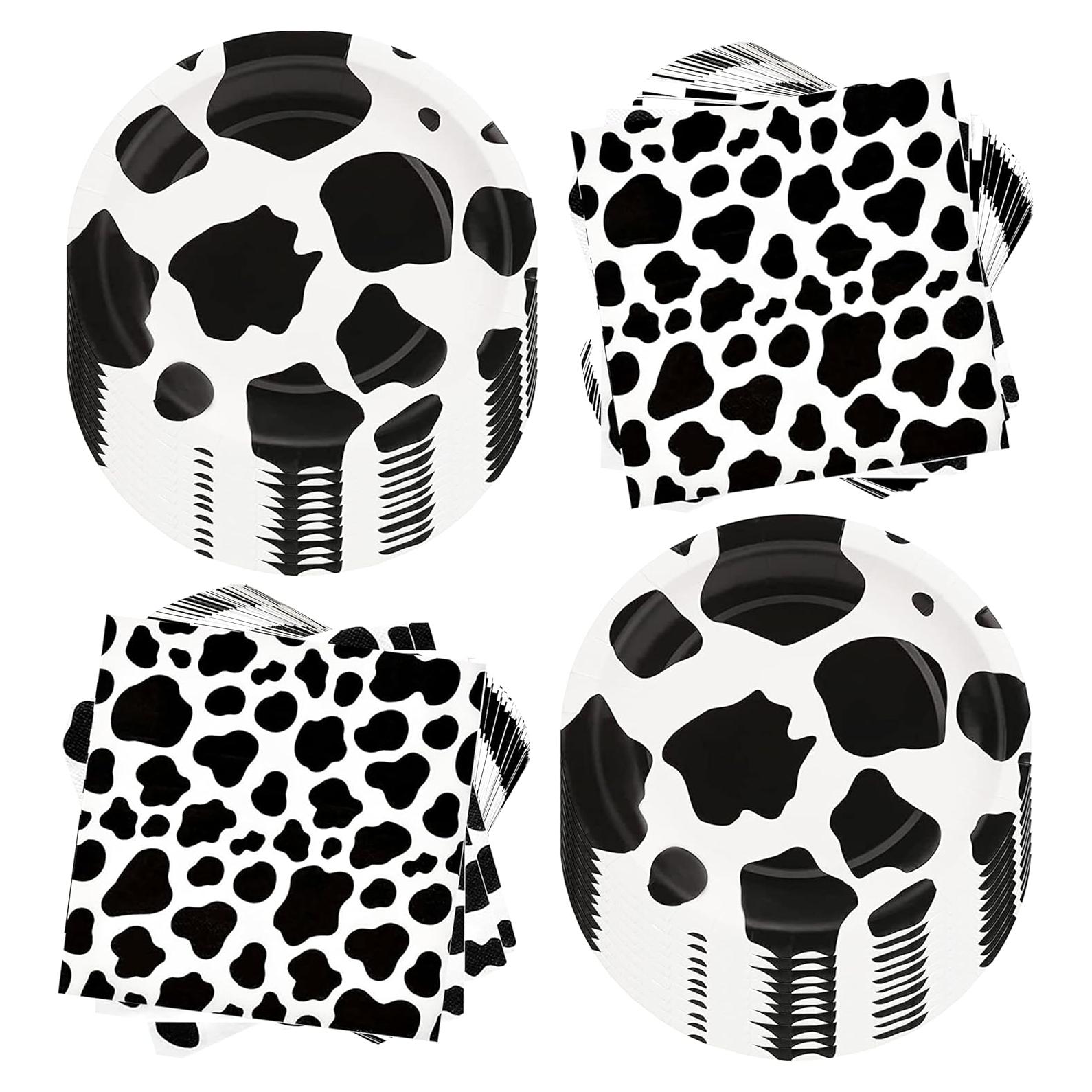 Set de Fiesta de Vaca 80 Piezas - Platos y Servilletas GOGUOGOFA