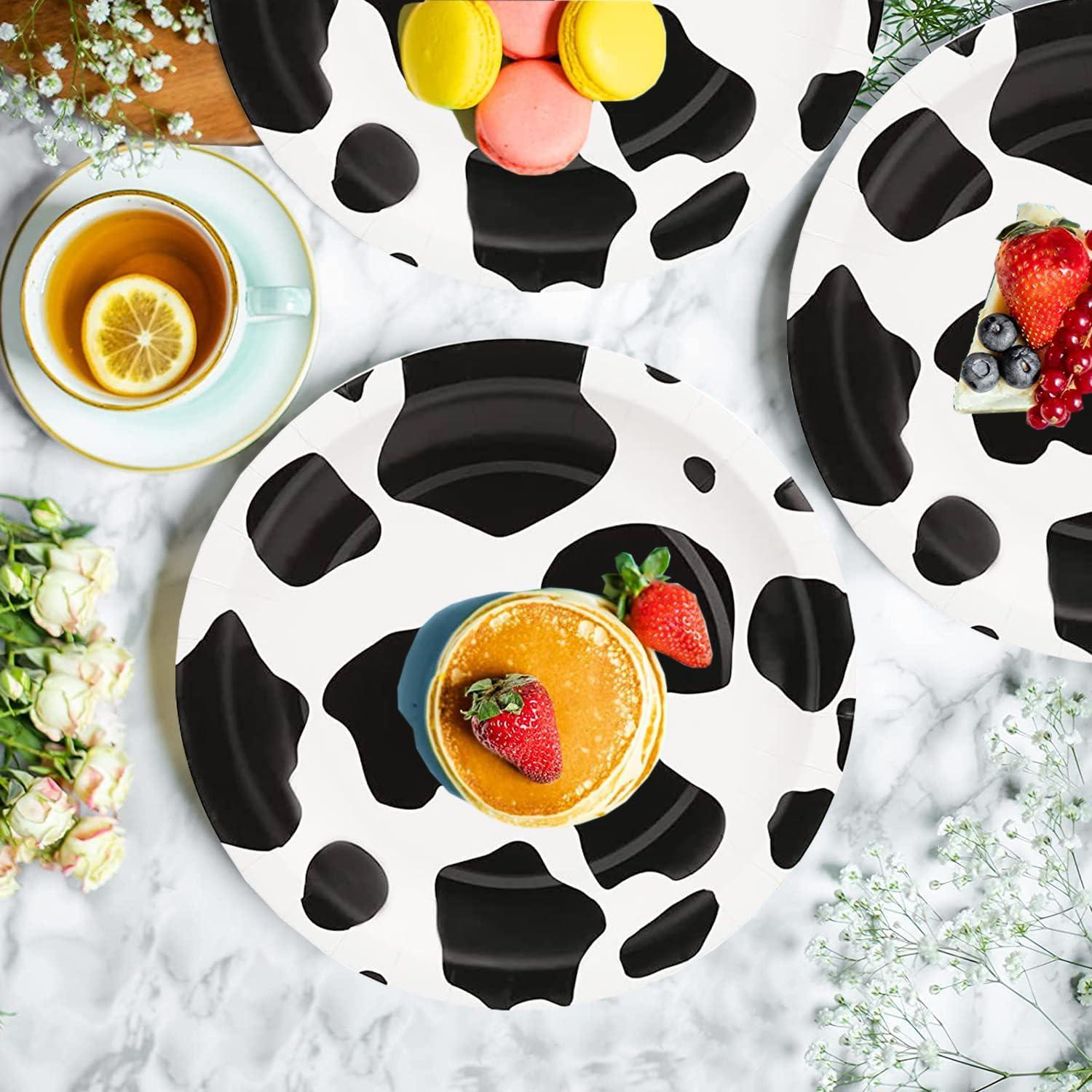 Set de Fiesta de Vaca 80 Piezas - Platos y Servilletas GOGUOGOFA