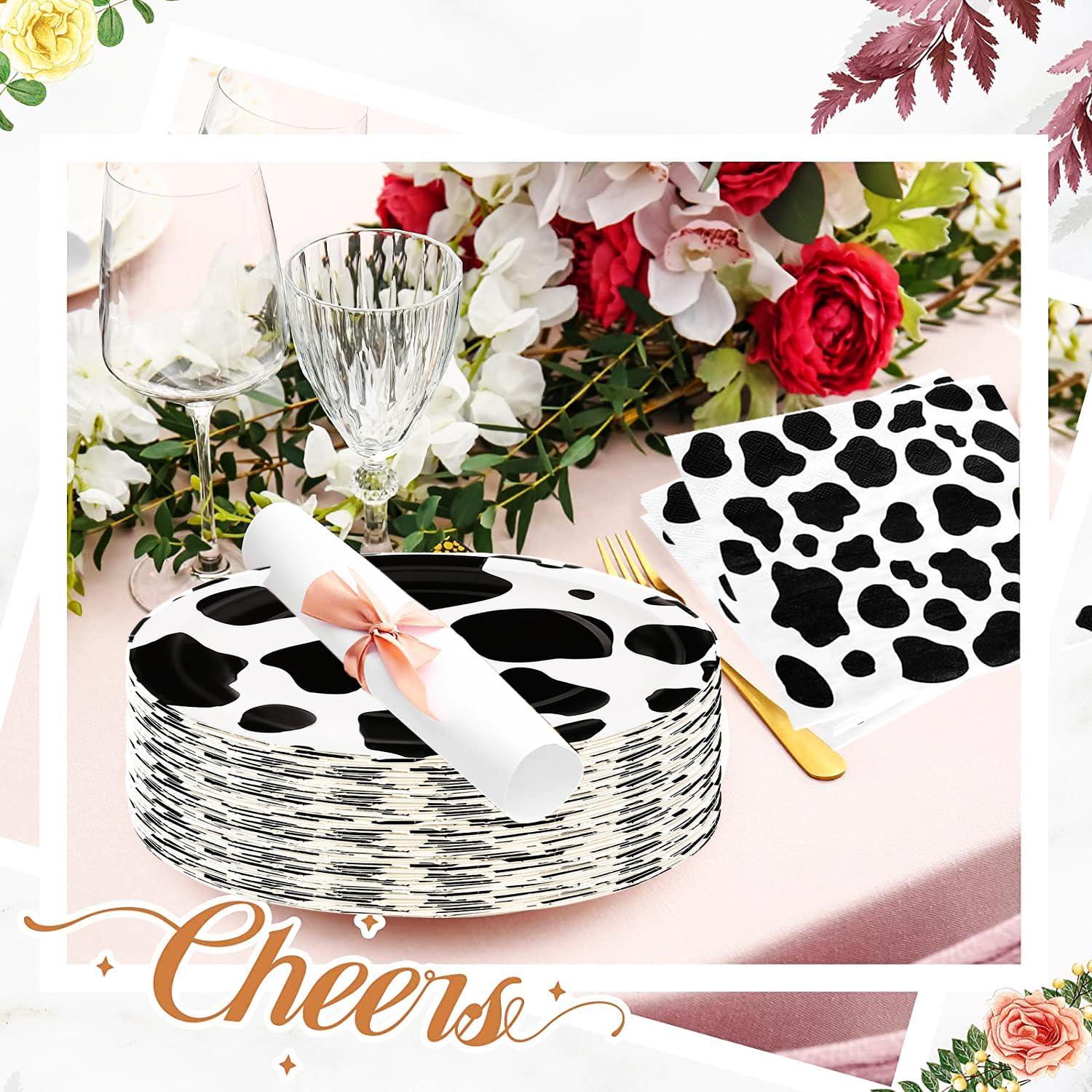 Set de Fiesta de Vaca 80 Piezas - Platos y Servilletas GOGUOGOFA