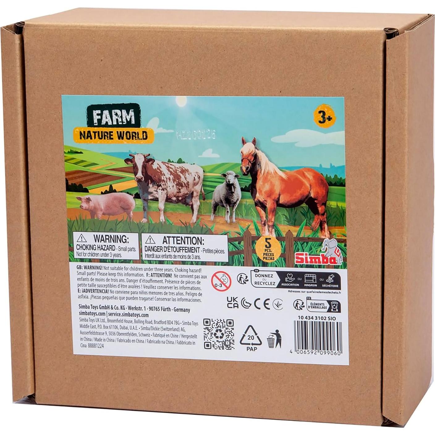 Conjunto de Animales de Granja Simba Toys - 5 Figuras Realistas