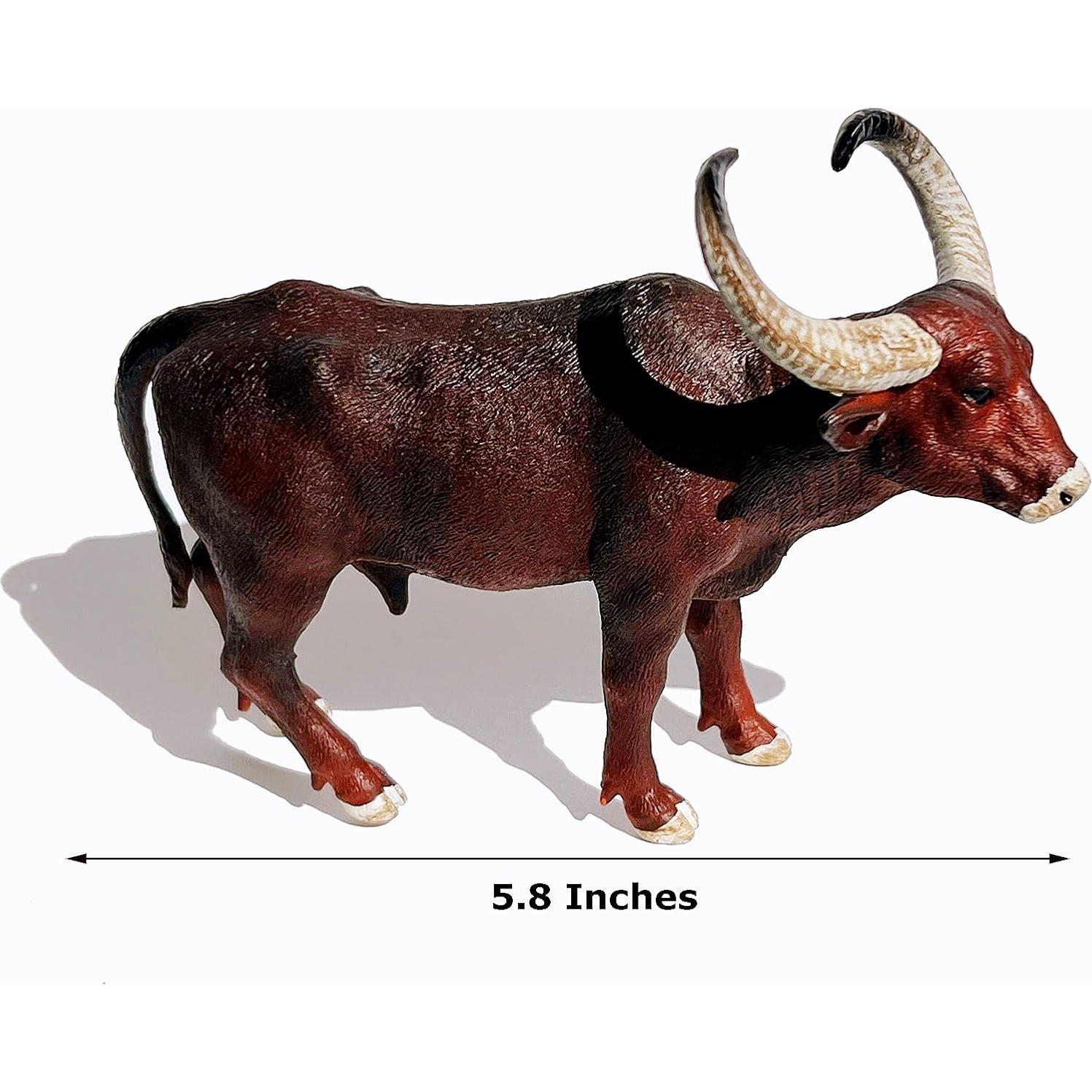 Juguete de Toro Gemini&Genius para Niños - Animal de Granja Realista