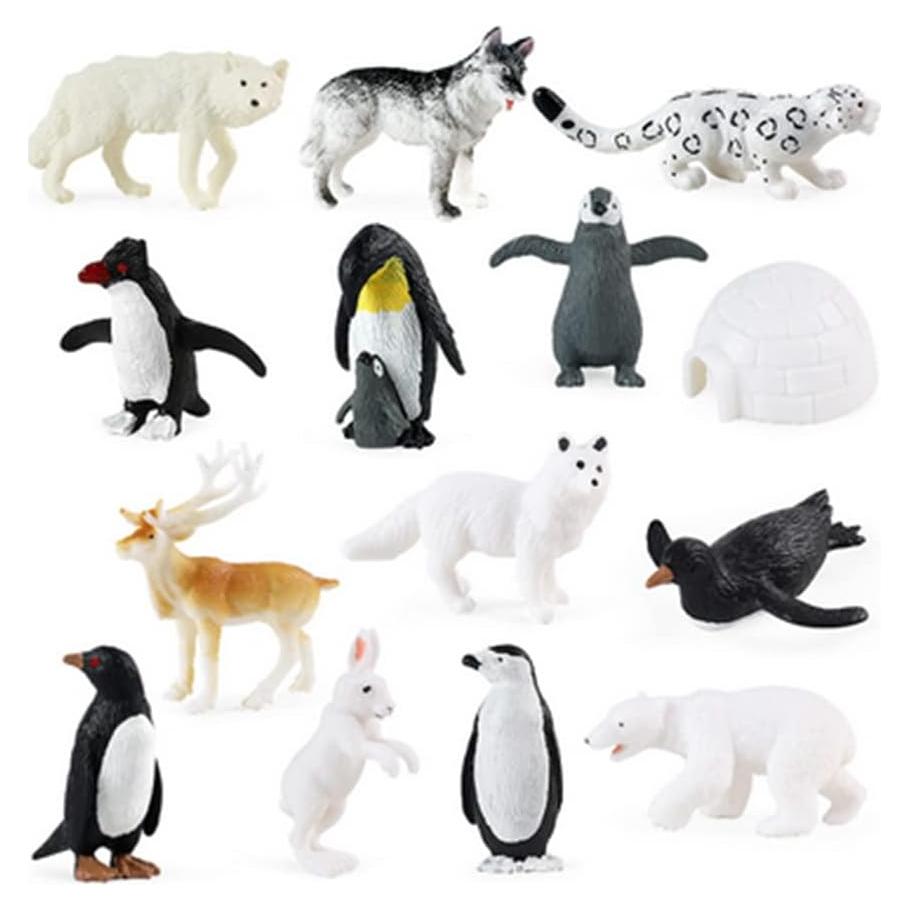 Set de 14 Figuras de Animales Polares OUKEYI - Juguetes Educativos