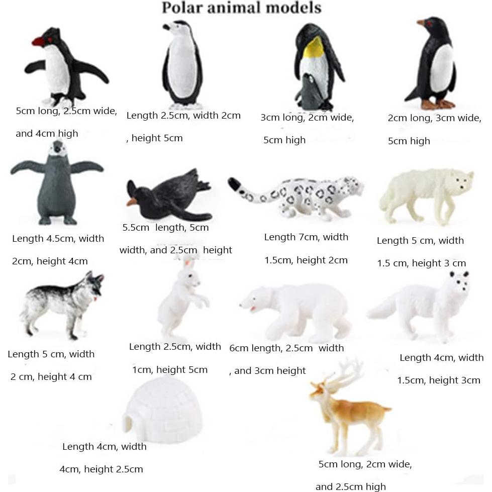 Set de 14 Figuras de Animales Polares OUKEYI - Juguetes Educativos