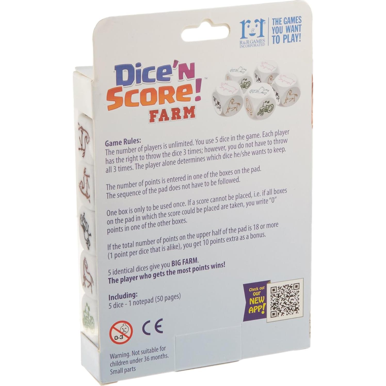 Juego de Dados R&R Games N' Puntuación - Familiar Granja