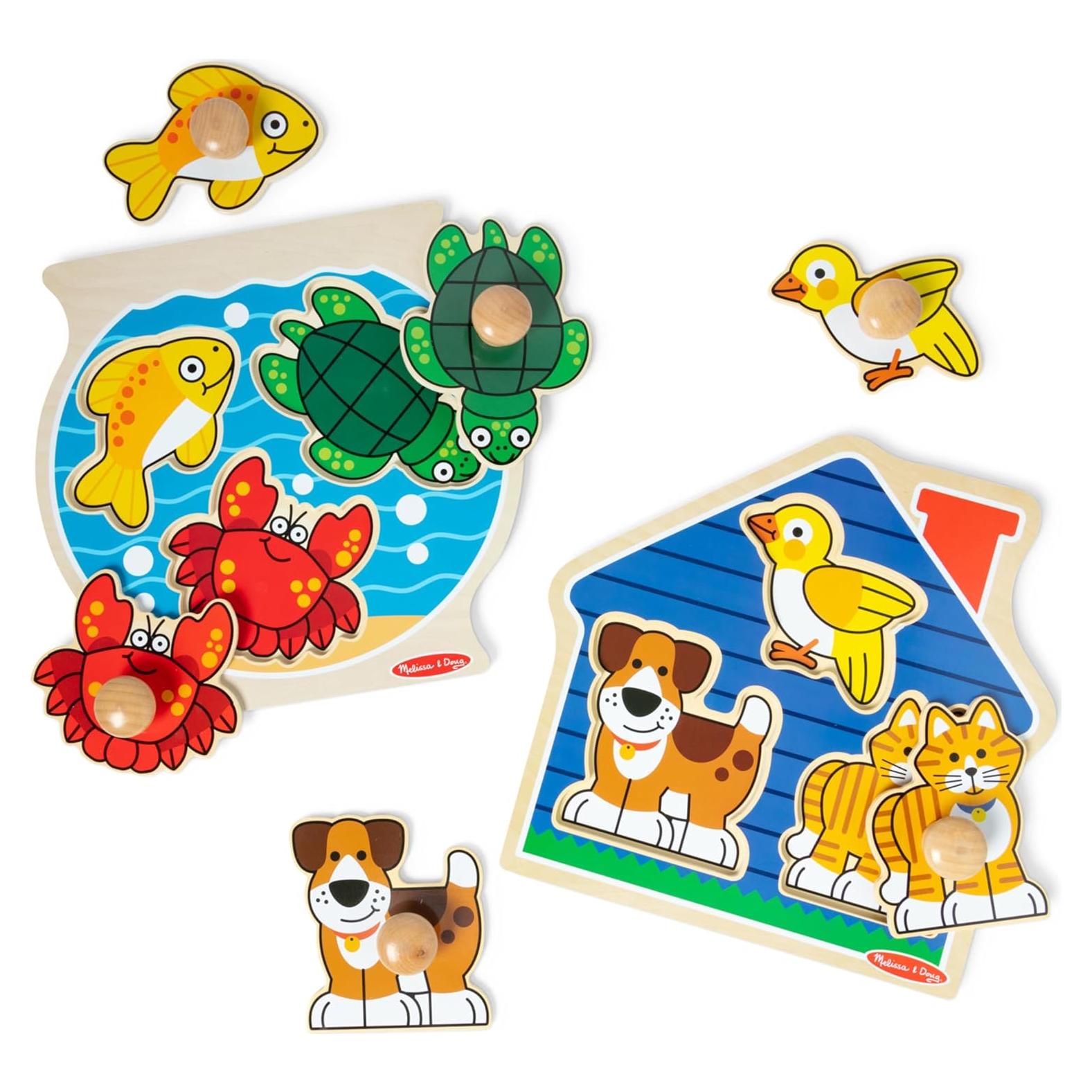 Rompecabezas de Madera Jumbo Melissa & Doug 3 Piezas Mascotas