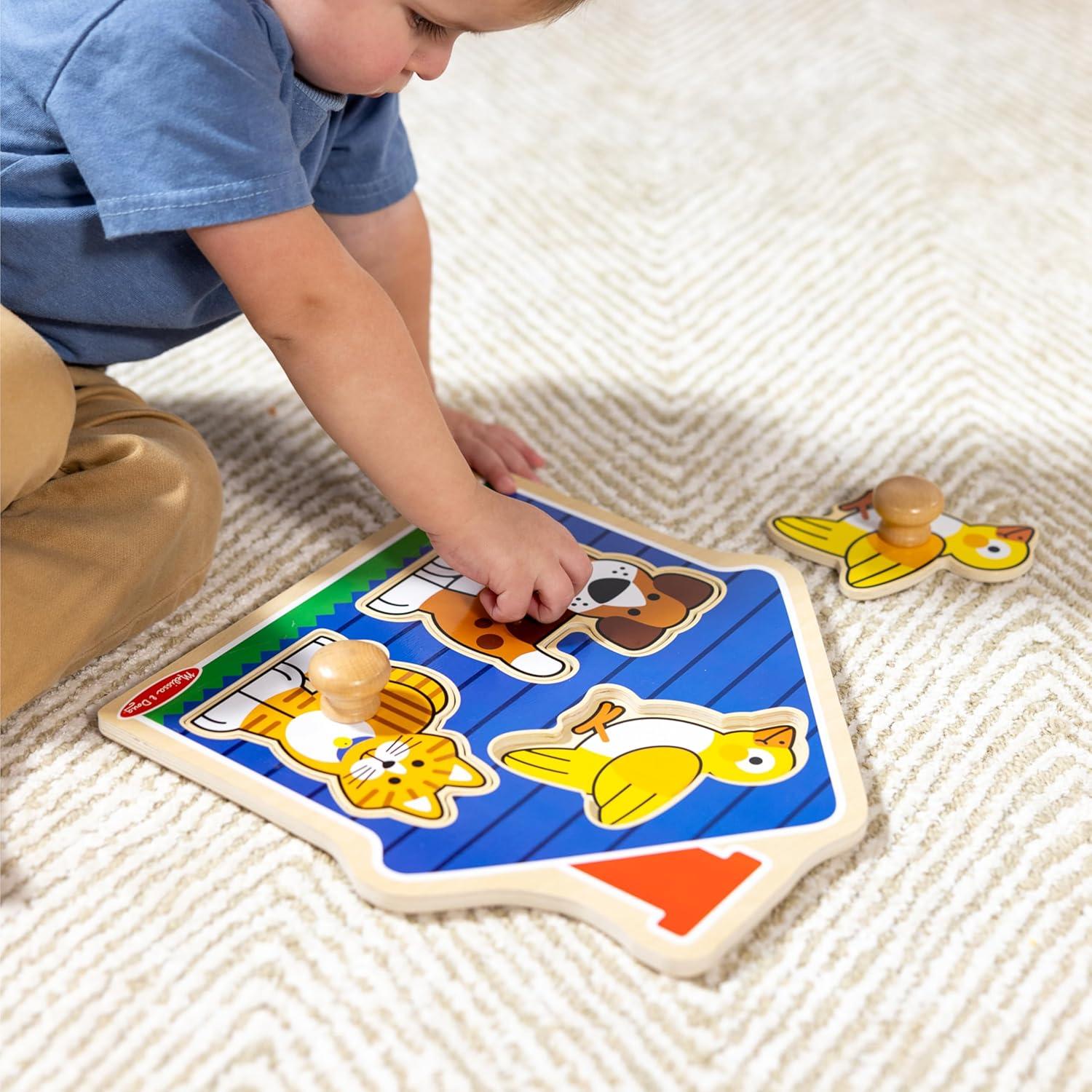 Rompecabezas de Madera Jumbo Melissa & Doug 3 Piezas Mascotas