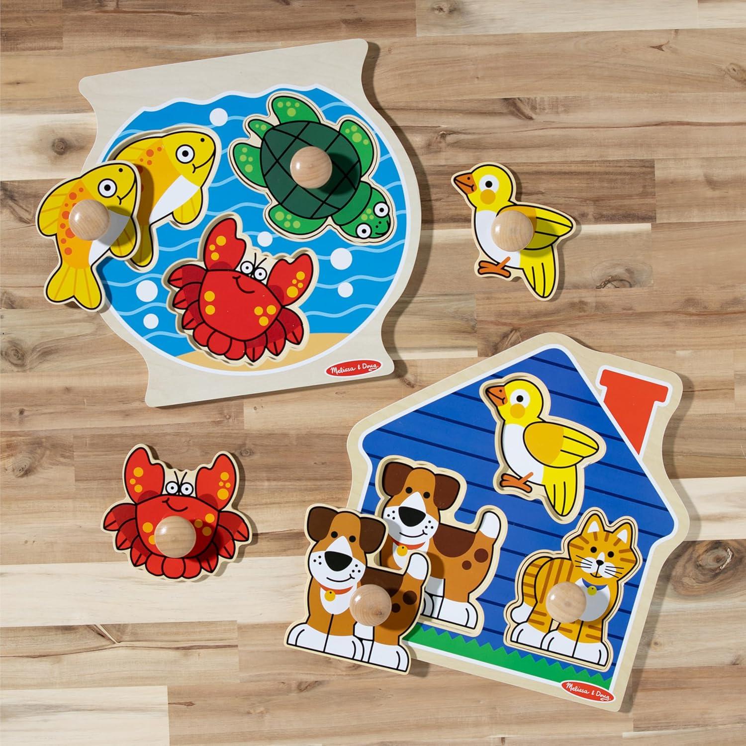 Rompecabezas de Madera Jumbo Melissa & Doug 3 Piezas Mascotas