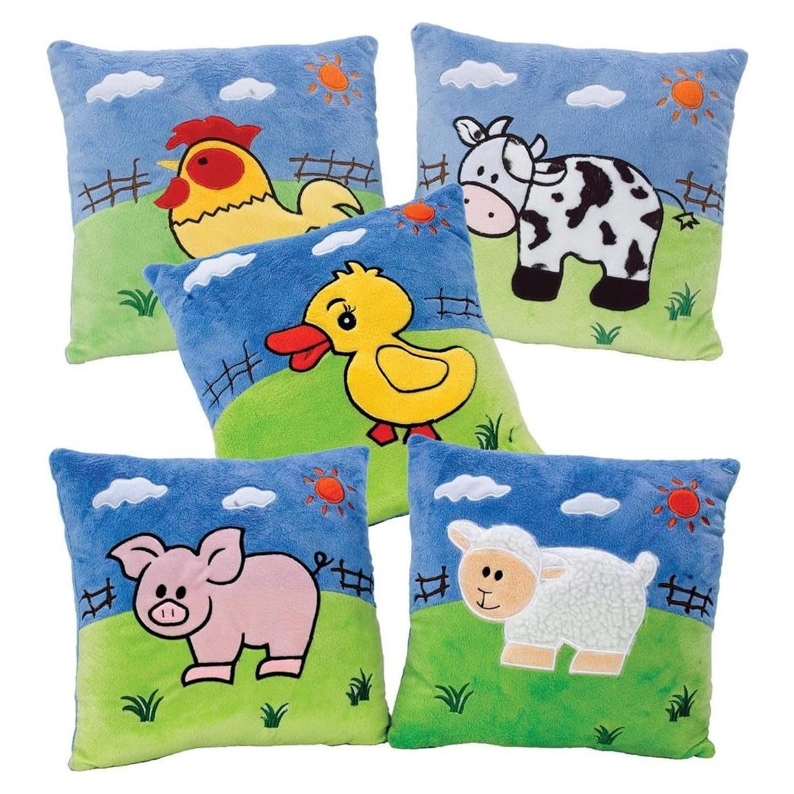 Cojines de Animales de Granja Kaplan - Set de 5 Multicolor