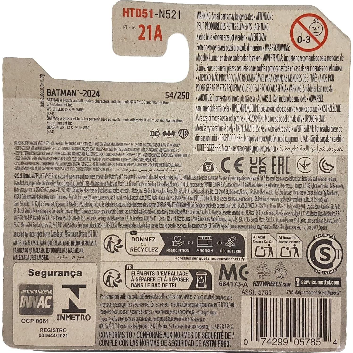 Hot Wheels Batmóvil Batman y Robin 1:64 - Mattel 2024