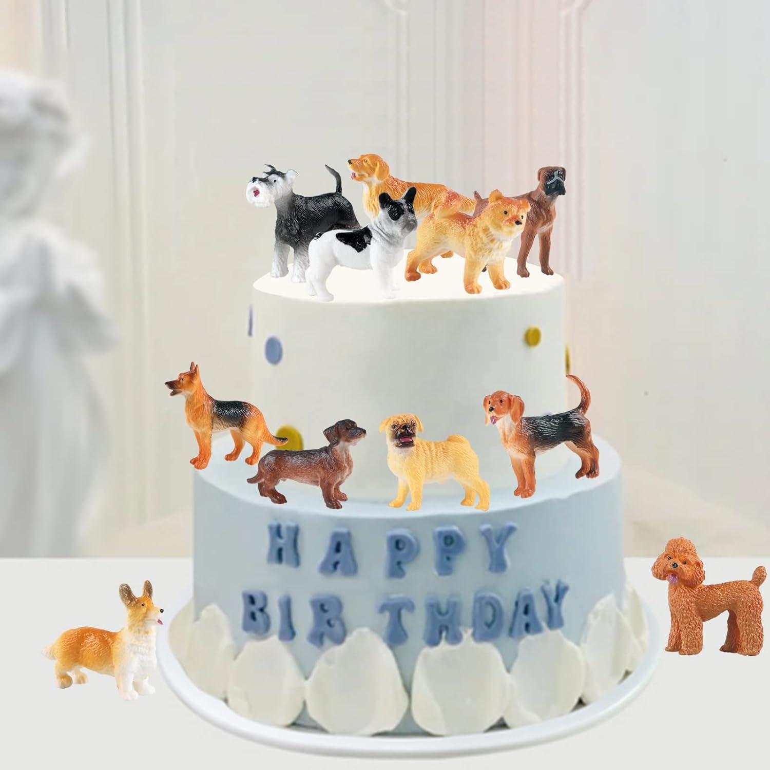 Juego de Mini Figuras de Perros RCOMG - 12 Cachorros Realistas