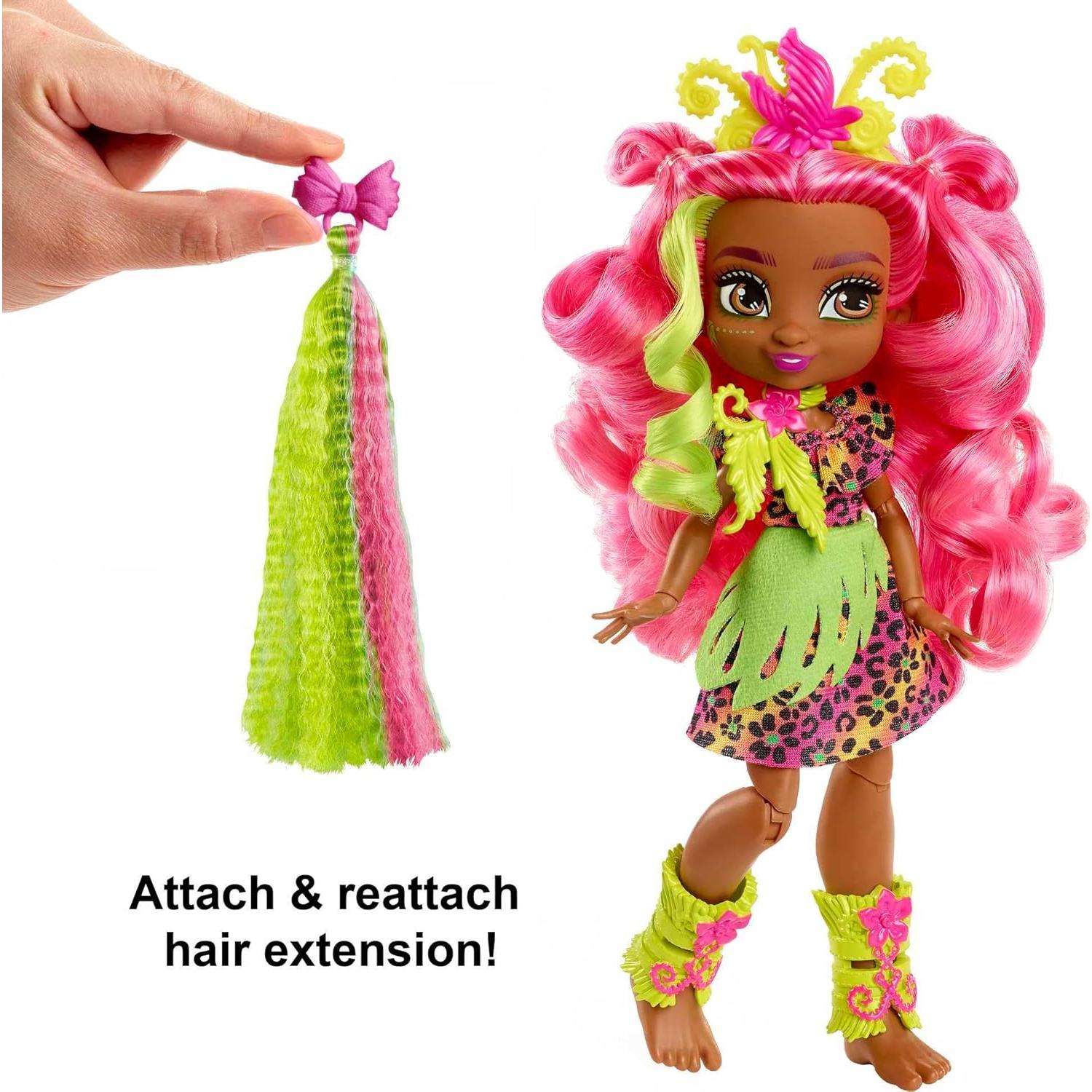 Muñeca Fernessa Mattel Cave Club 25 cm con Dinosaurio y Accesorios