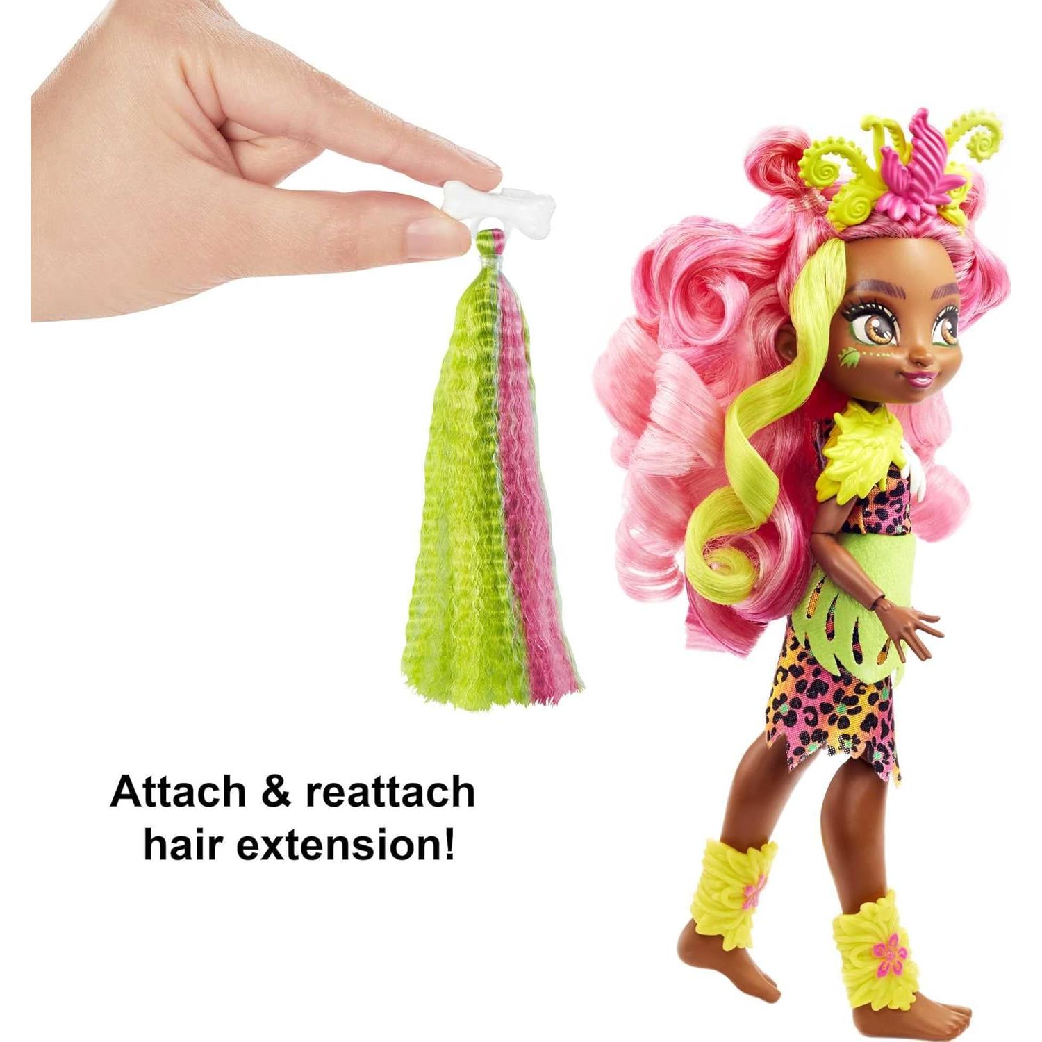 Muñeca Fernessa Mattel Cave Club 25 cm con Dinosaurio y Accesorios