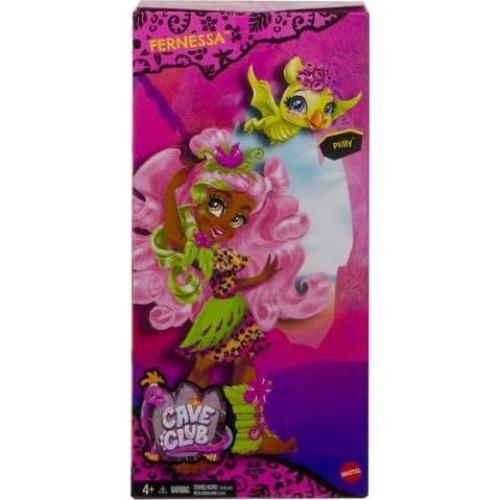 Muñeca Fernessa Mattel Cave Club 25 cm con Dinosaurio y Accesorios