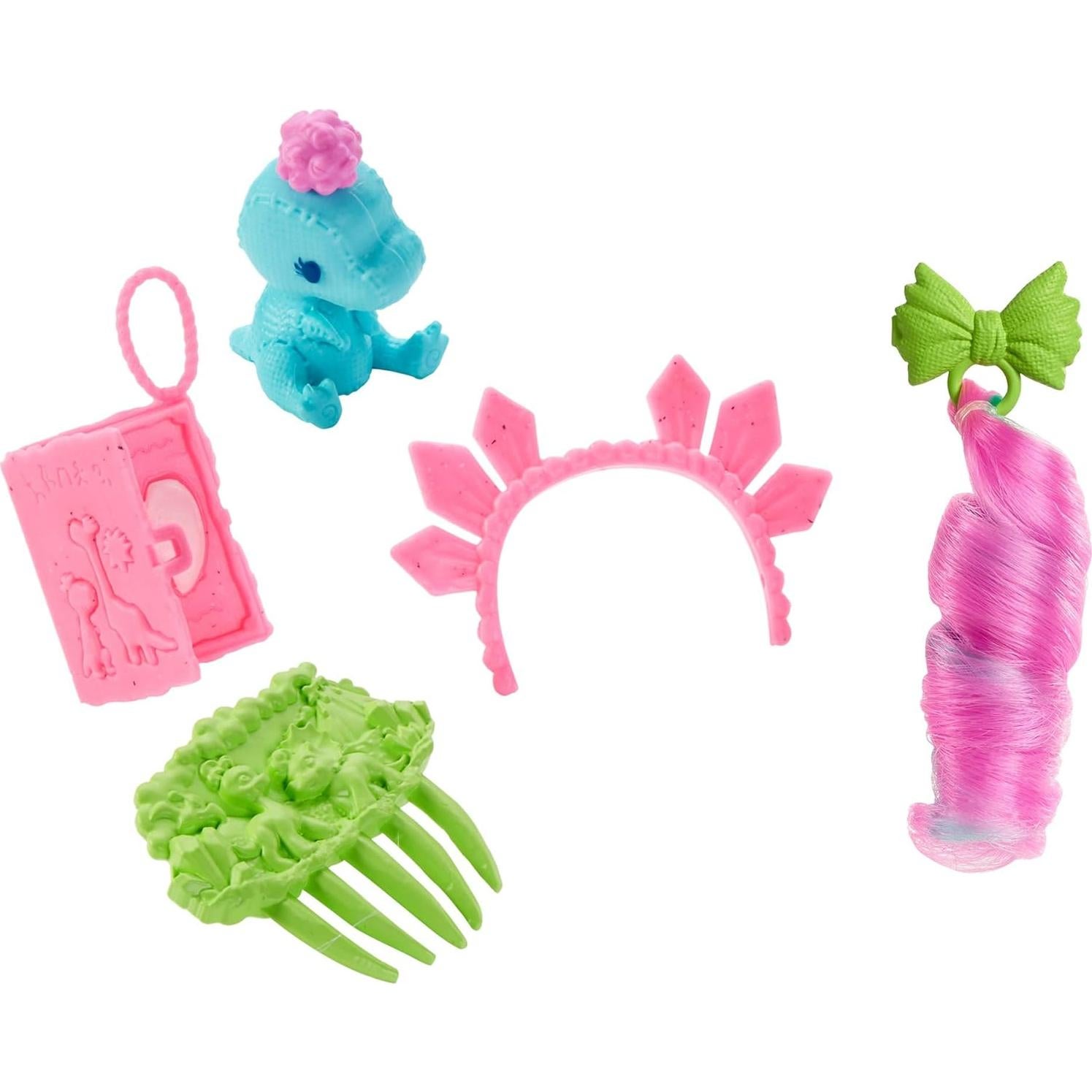 Muñeca Rockelle Cave Club Mattel 25.4 cm con dinosaurio y accesorios