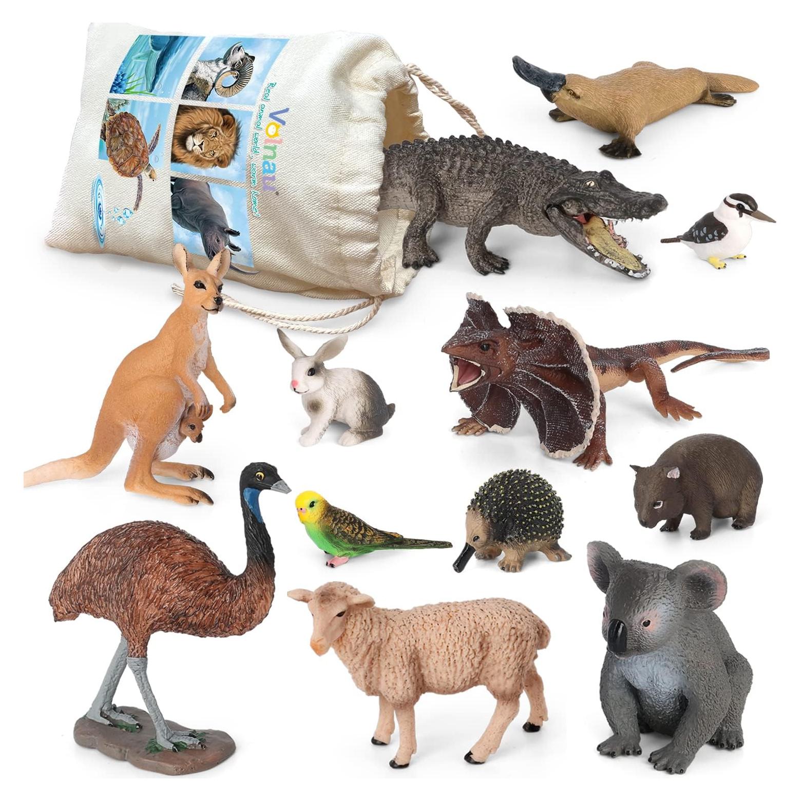 Figuritas de Animales Australianos Volnau 12 Piezas Educativas