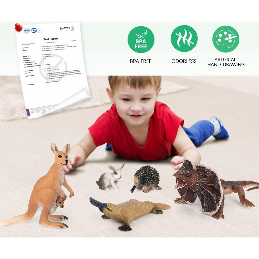Figuritas de Animales Australianos Volnau 12 Piezas Educativas