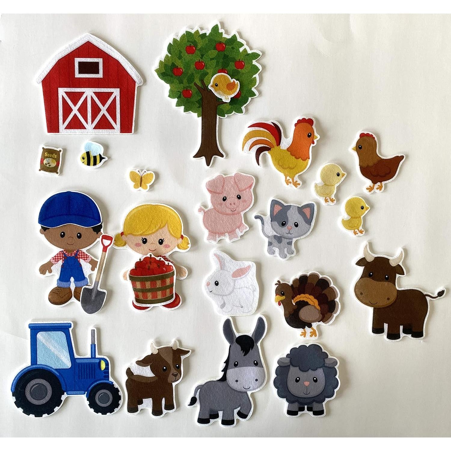 Juego de Fieltro 24 Piezas Animales de Granja Story Time