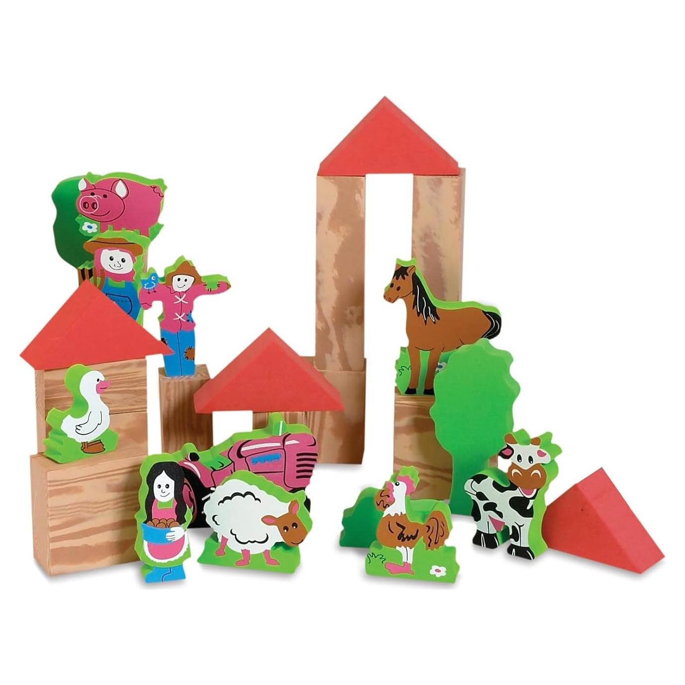 Conjunto de Bloques de Granja Edushape - 29 Piezas de Espuma